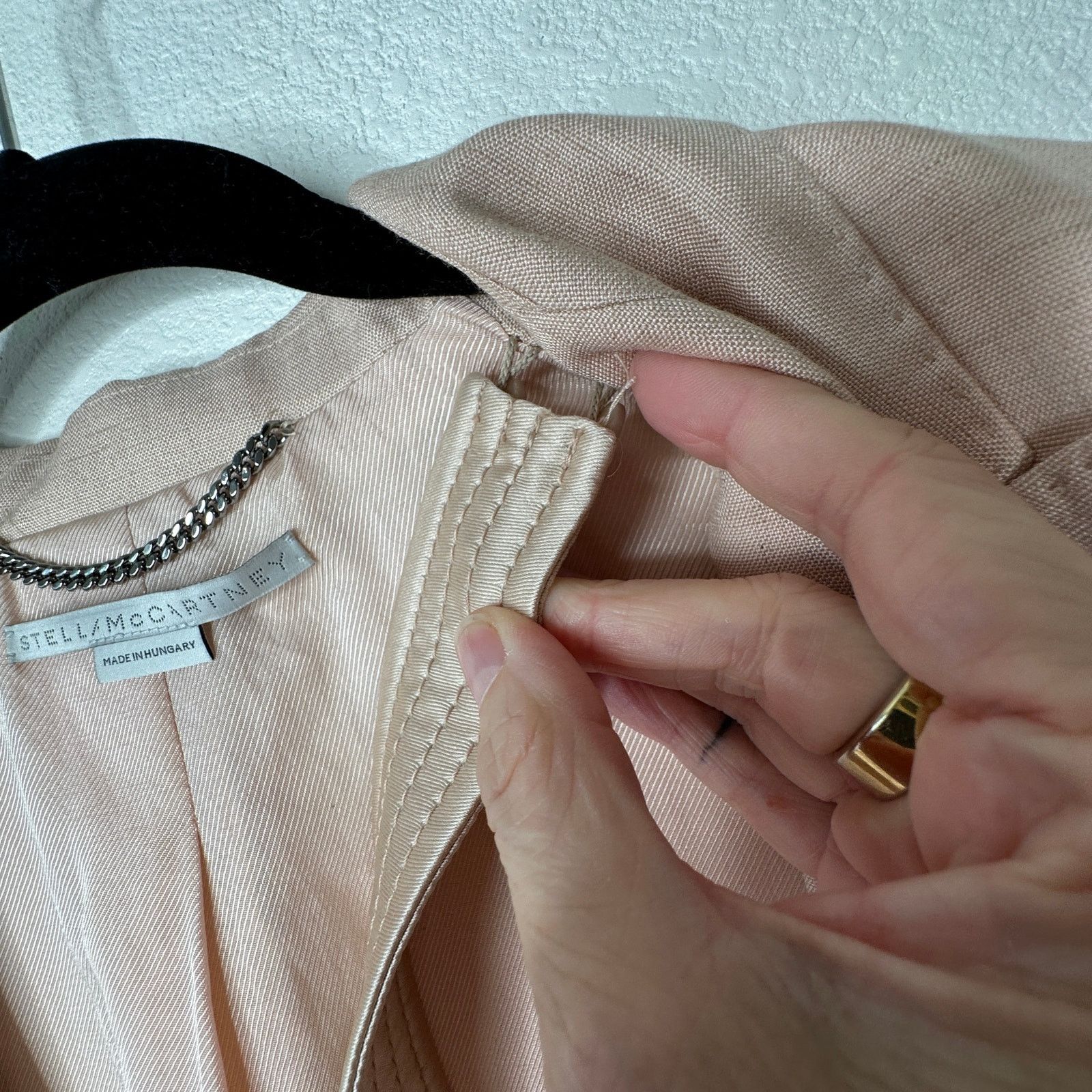Stella McCartney Stella McCartney Peach Front Button Viscose Linen Blazer 42 Size XL / US 12-14 / IT 48-50 - 6 Thumbnail