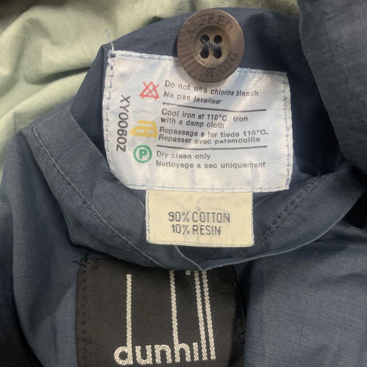 Alfred Dunhill Vtg Alfred Dunhill Cotton Resin Waterproof Utility Jacket Size US XS / EU 42 / 0 - 9 Thumbnail