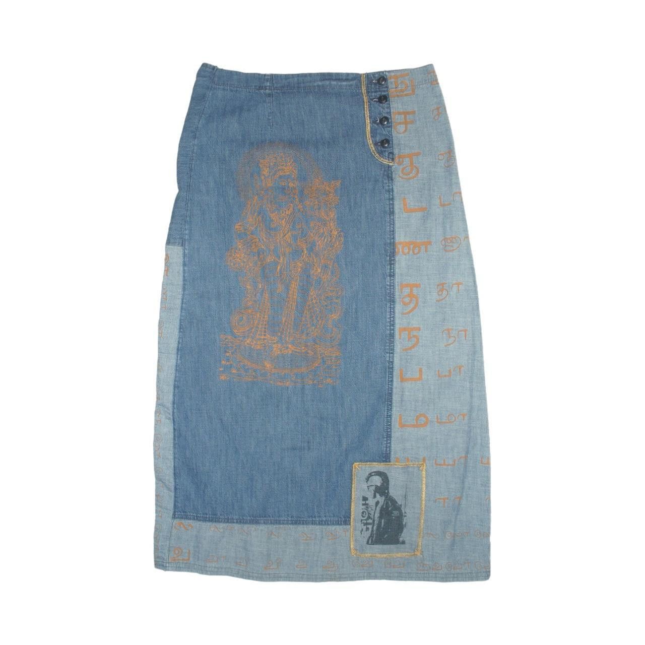 Other Made in Tunisia vintage denim maxi skirt Size 28" / US 6 / IT 42 - 3 Thumbnail