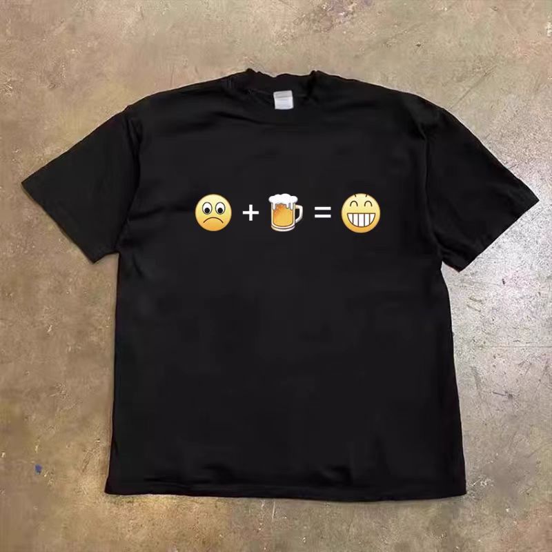 Japanese Brand × Vintage Street Hip Hop Drinking Beer Print L Short Sleeve T-Shirt Size US L / EU 52-54 / 3 - 1 Thumbnail