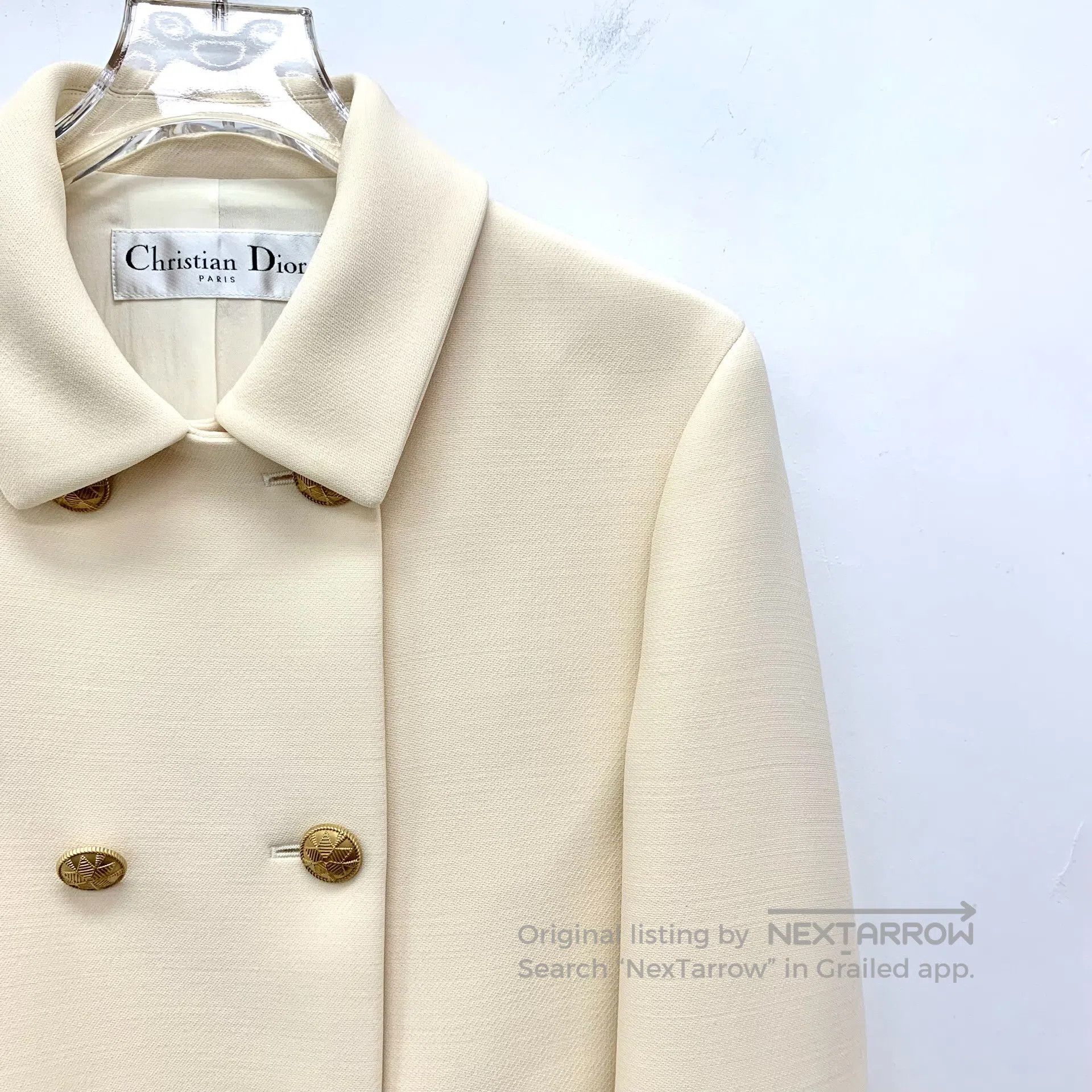 Dior Dior Beige Wool Lapel Double-breasted Long Sleeve Blazer J Size M / US 6-8 / IT 42-44 - 3 Thumbnail