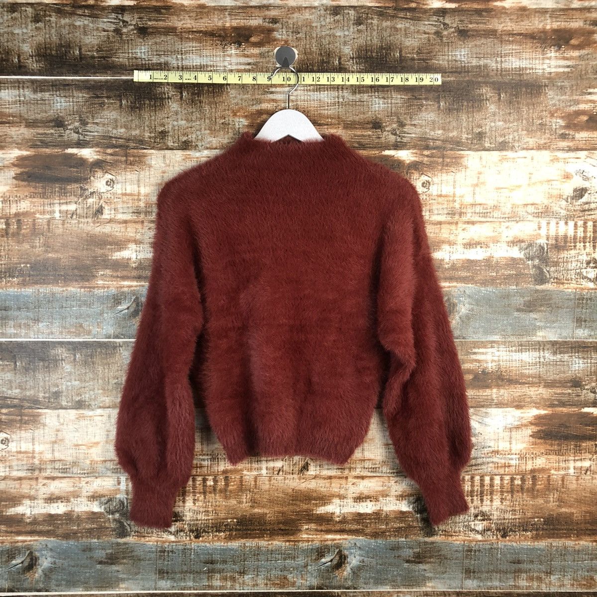 Japanese Brand DL Lubby & Rose Brown mohair fur shaggy Knitwear #C022 Size S / US 4 / IT 40 - 1 Thumbnail
