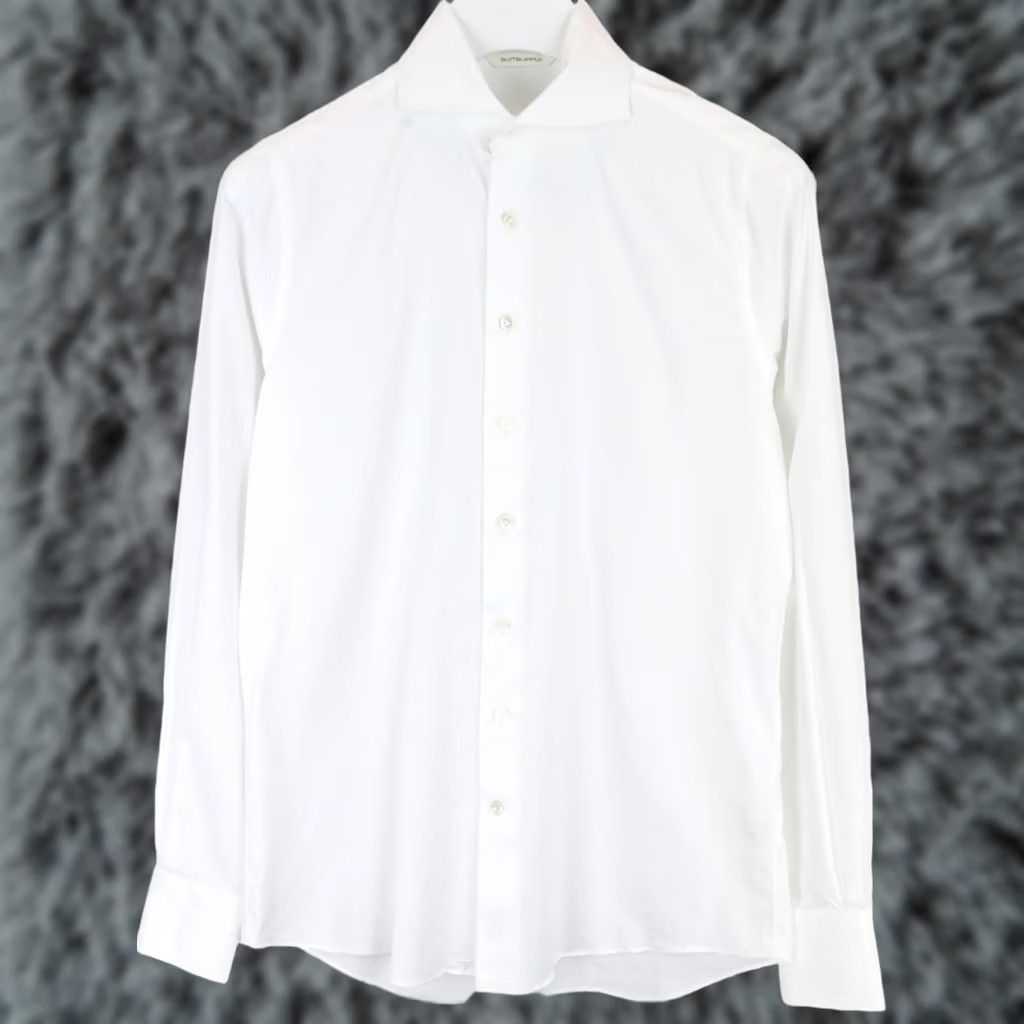 Suitsupply Suitsupply Formal Shirt Men's SMALL Button Up Cutaway Collar Formal Shirt White Slim Cotton Dress Shirt Mens Size 36R - 1 Thumbnail