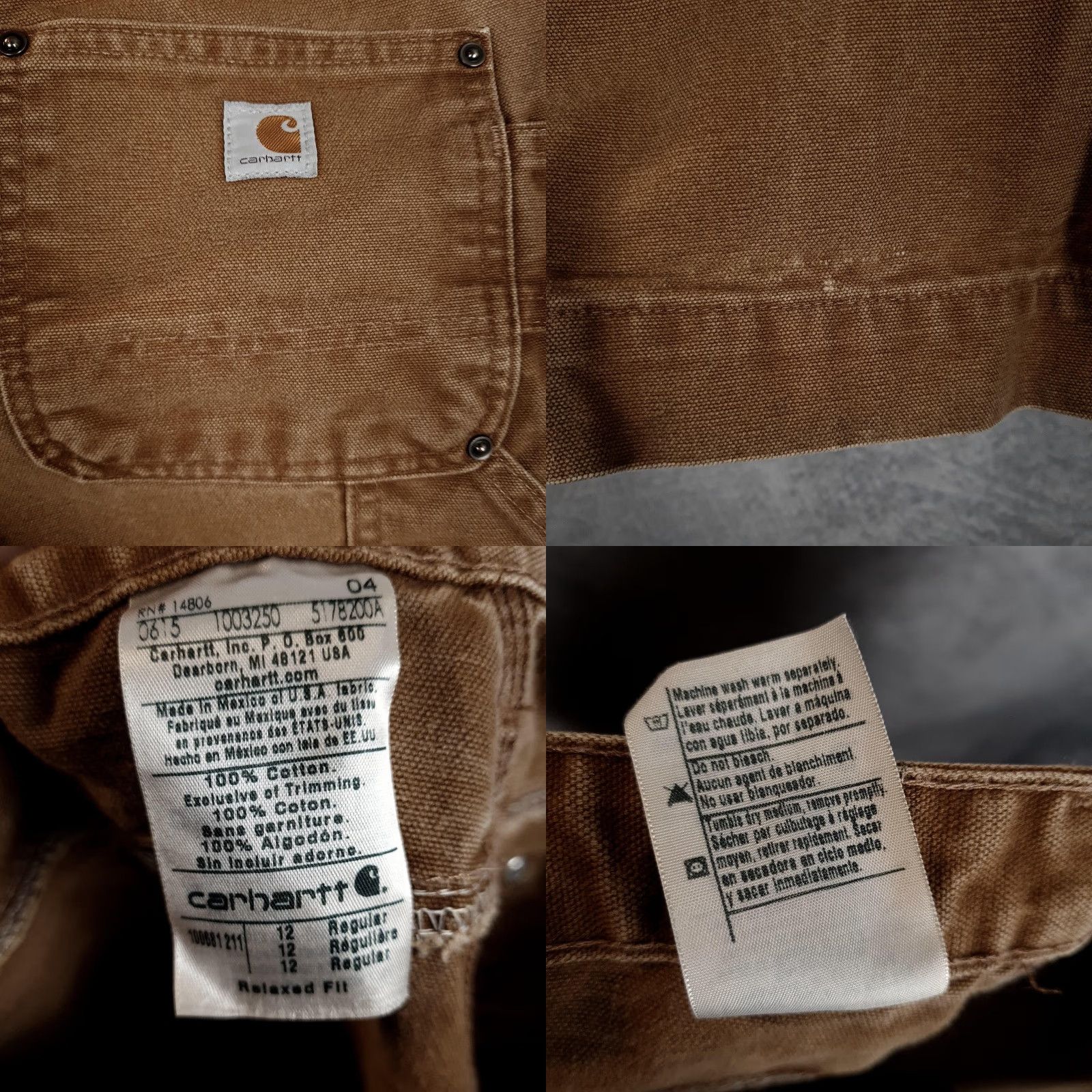 Carhartt Carhartt Womens Pants 12 Brown Canvas Relaxed Fit Double Knee Work Carpenter Size 34" / US 12 / IT 48 - 10 Thumbnail
