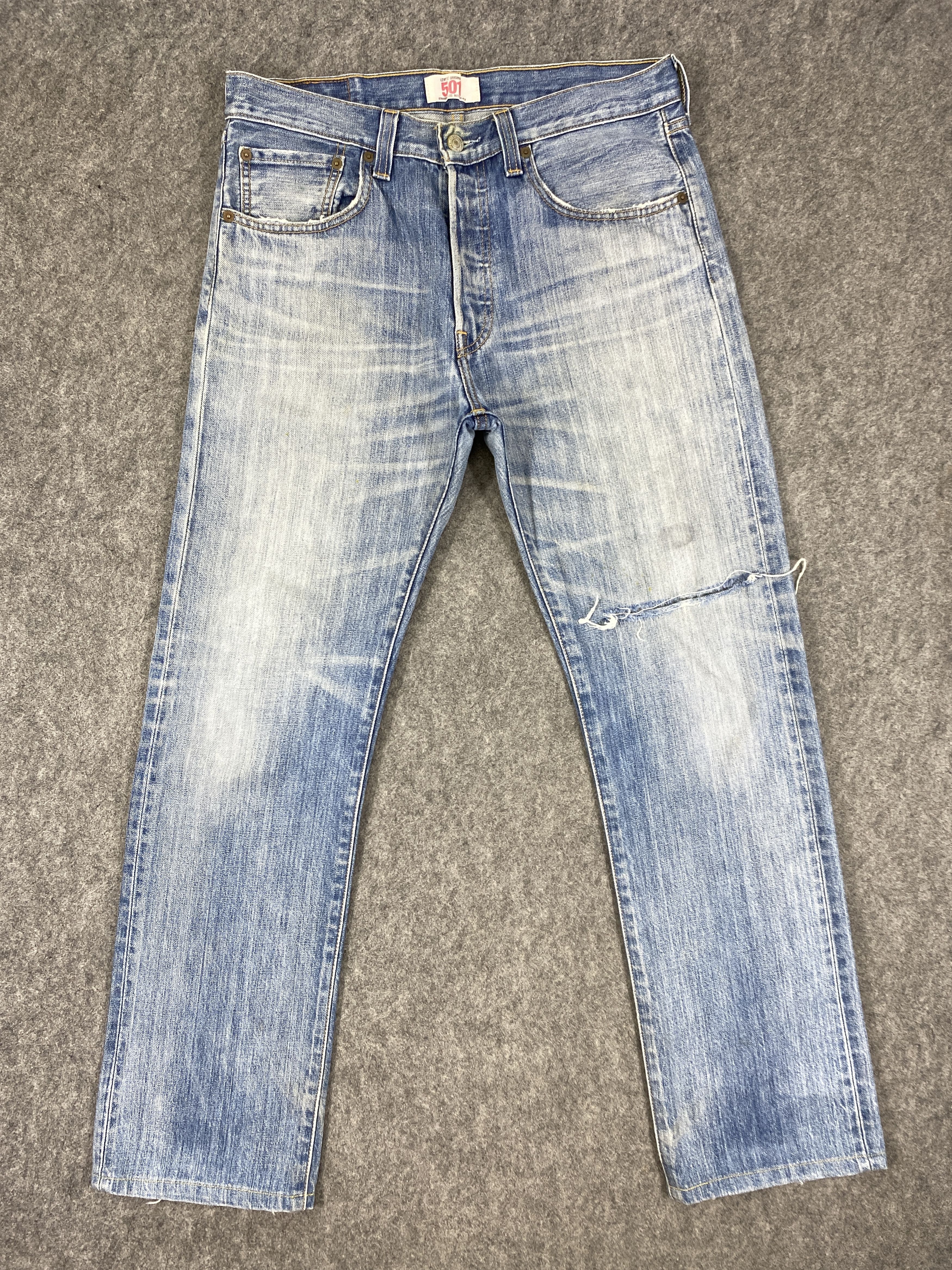 Hysteric Glamour Faded Blue Vintage Levis 501 Jeans 33x30- JN3104 Size US 33 - 1 Thumbnail