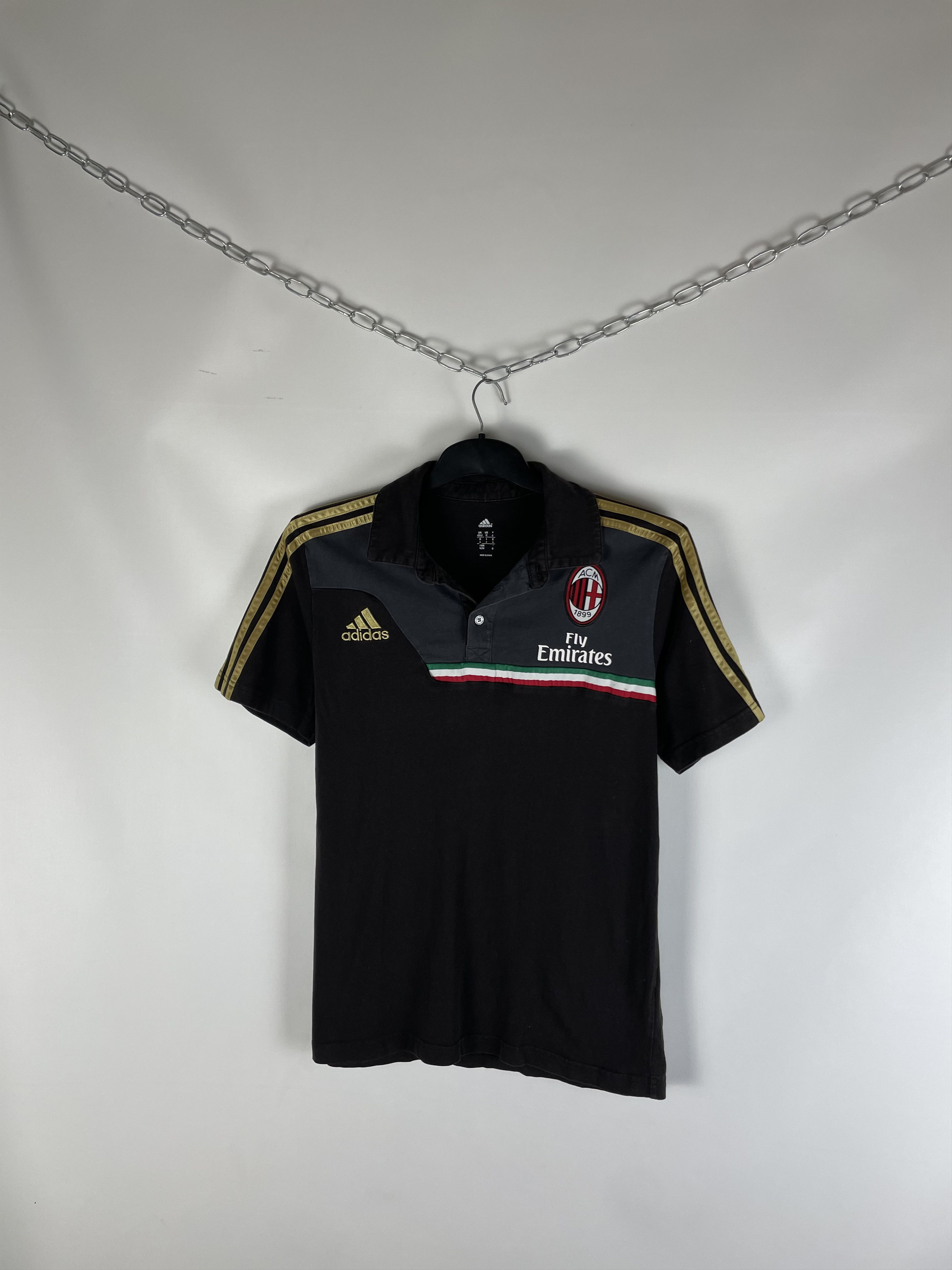 Adidas Vintage adidas AC Milan soccer polo Size US M / EU 48-50 / 2 - 2 Thumbnail