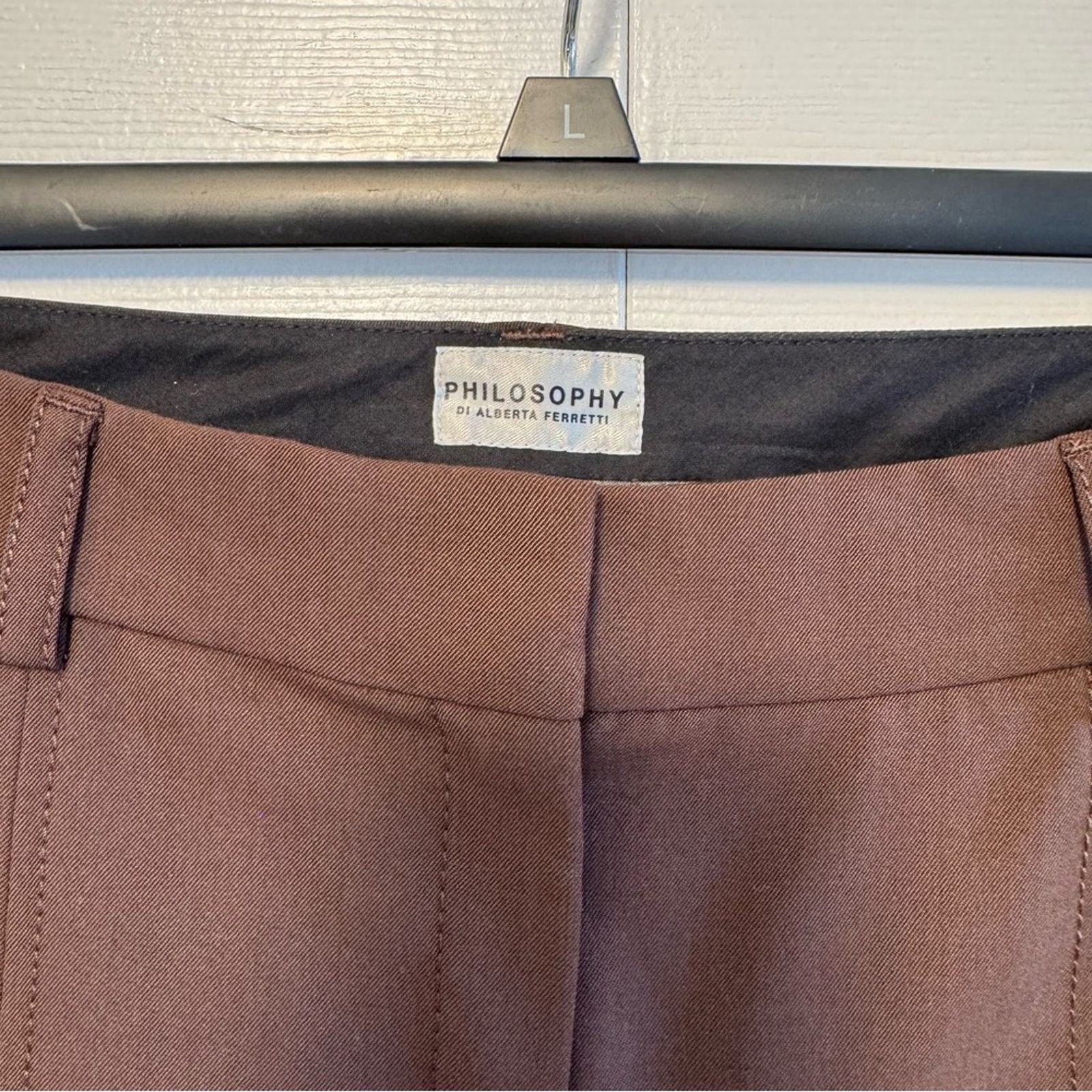 Alberta Ferretti Alberta Ferretti Chocolate Brown Trousers, Size 4 Size 27" / US 4 / IT 40 - 2 Thumbnail