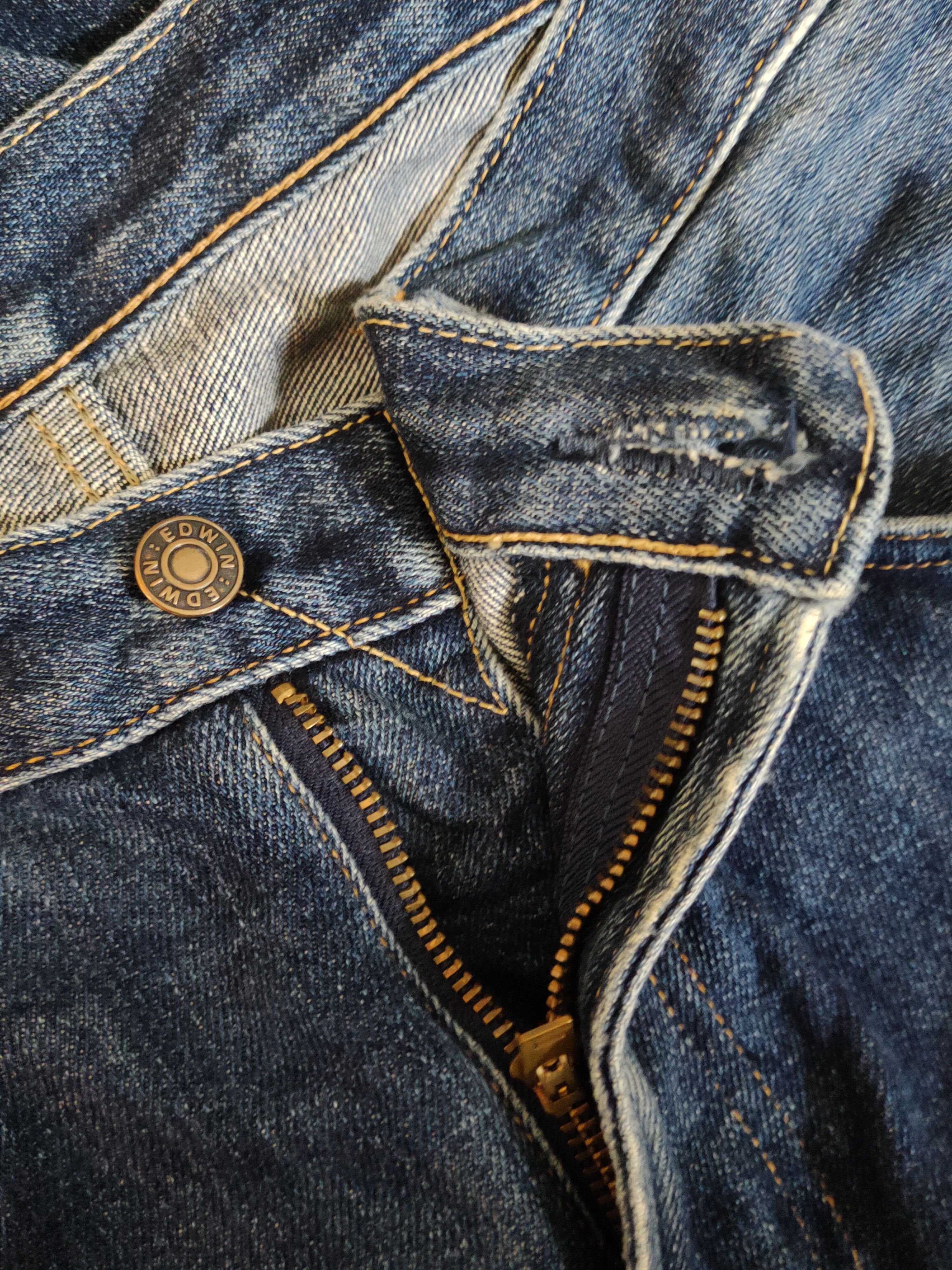 Edwin Edwin Dark Blue Distressed Ripped Jeans #S2147 Size US 32 / EU 48 - 16 Thumbnail