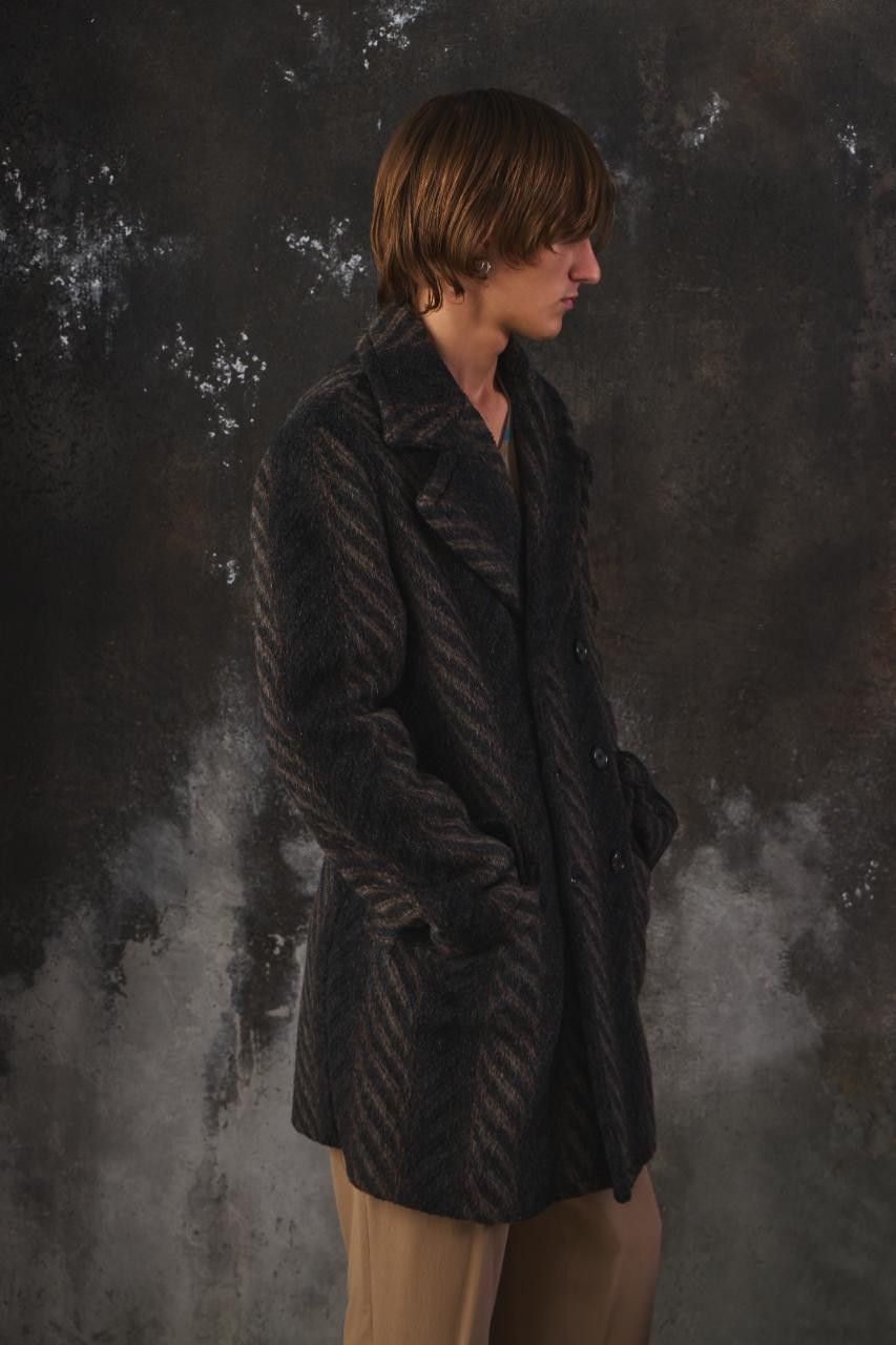 Dsquared2 DSQUARED2 Herringbone Wool Double-Breasted Overcoat Size US M / EU 48-50 / 2 - 2 Thumbnail