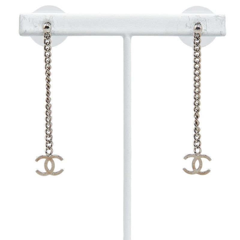 Chanel Chanel Coco Mark Long Chain Metal Earrings Metal Earrings in Very Good Condition