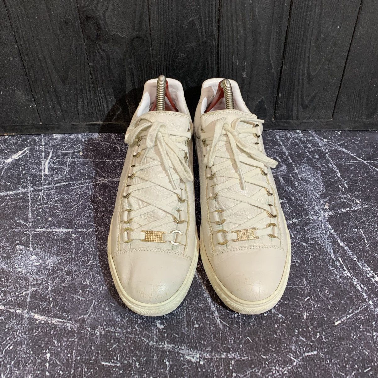 Balenciaga Balenciaga Arena Low White Leather Sneakers Size 39 Size US 9 / IT 39 - 5 Thumbnail