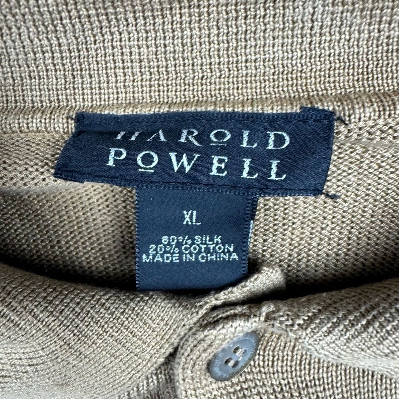 Vintage Harold Powell Sweater Brown XL Silk Blend L/S Pullover Shirt? Size US XL / EU 56 / 4 - 3 Thumbnail