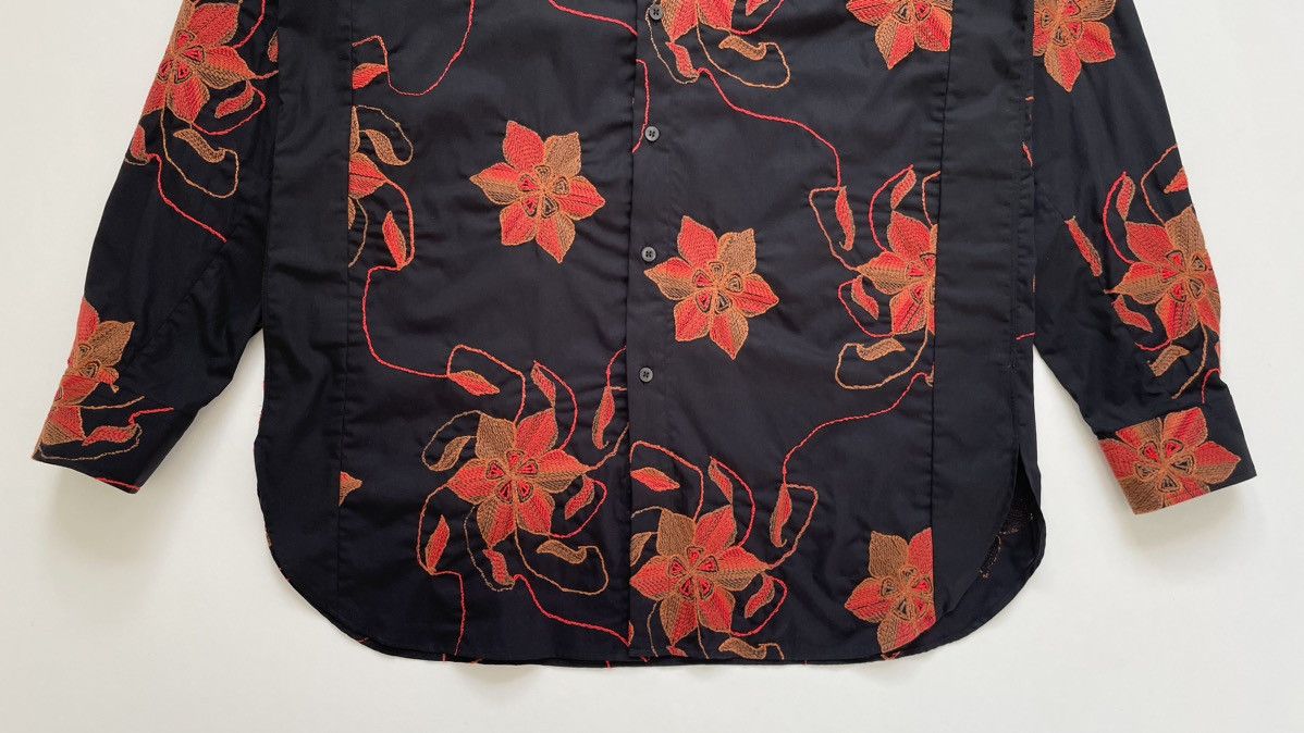 Dries Van Noten A/W 17 ‘Flower Embroidered’ Black Shirt Size US M / EU 48-50 / 2 - 11 Thumbnail