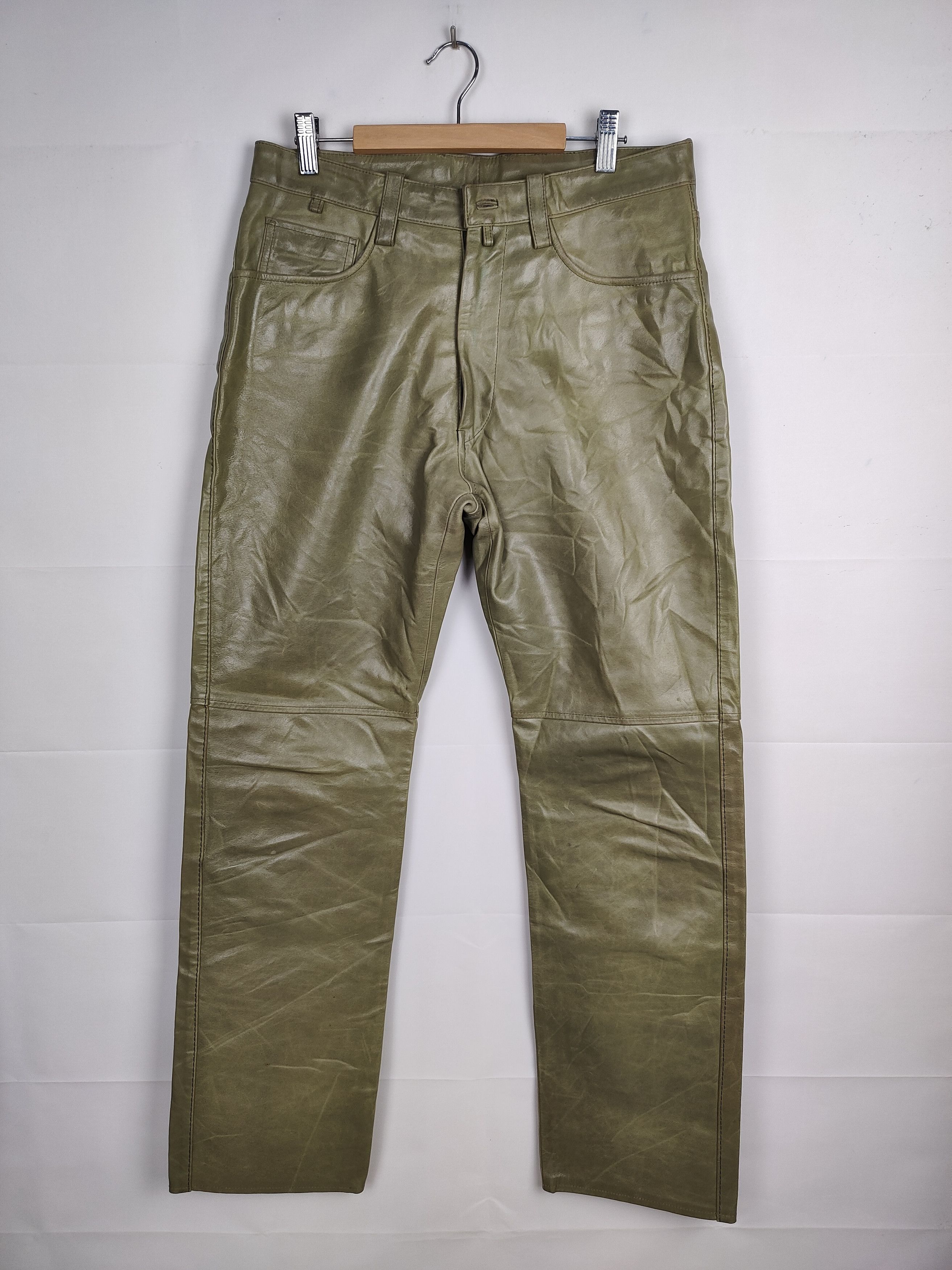 Comme Ca Ism × Japanese Brand Vintage Comme Ca Collection Leather Trouser Pant Size US 31 - 1 Thumbnail