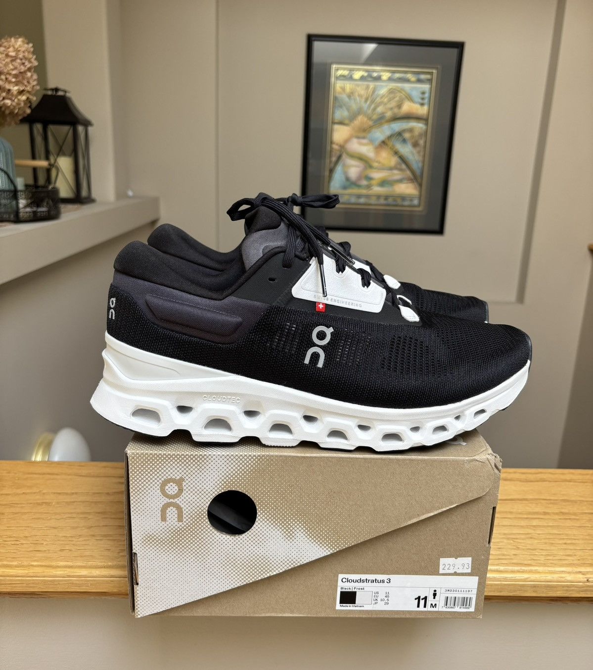 On On Cloudstratus 3 Black Runners Size US 13 / EU 46 - 1 Preview