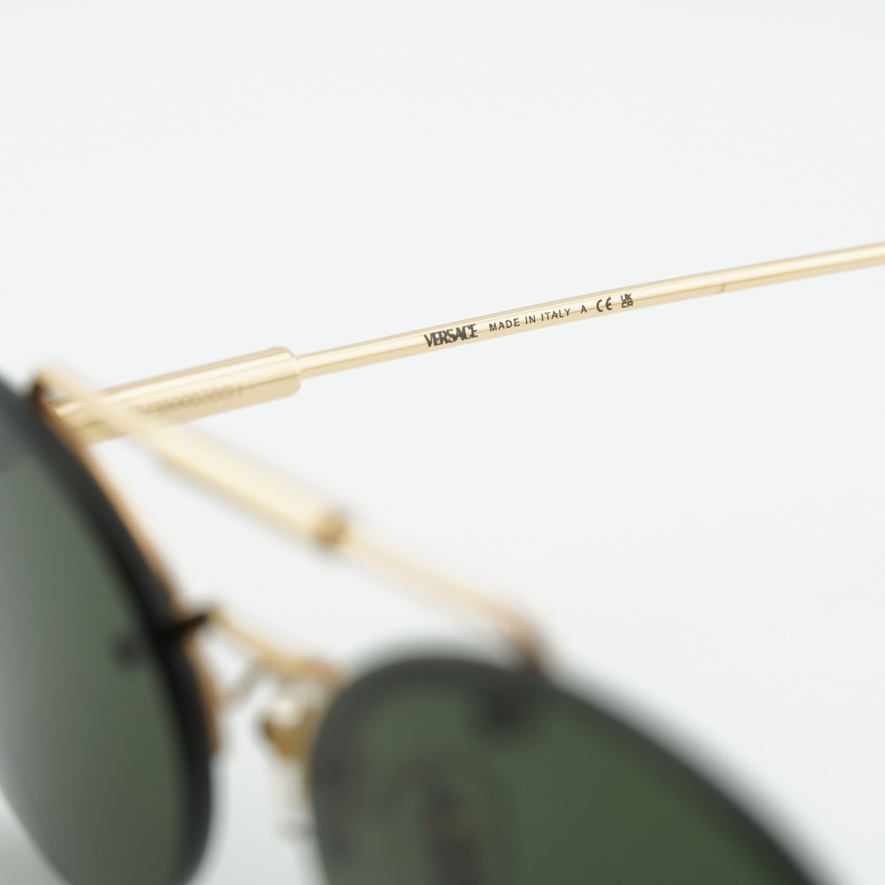 Versace Versace VE2295 1002/71 Sunglasses Gold Oval Frame Size ONE SIZE - 9 Thumbnail
