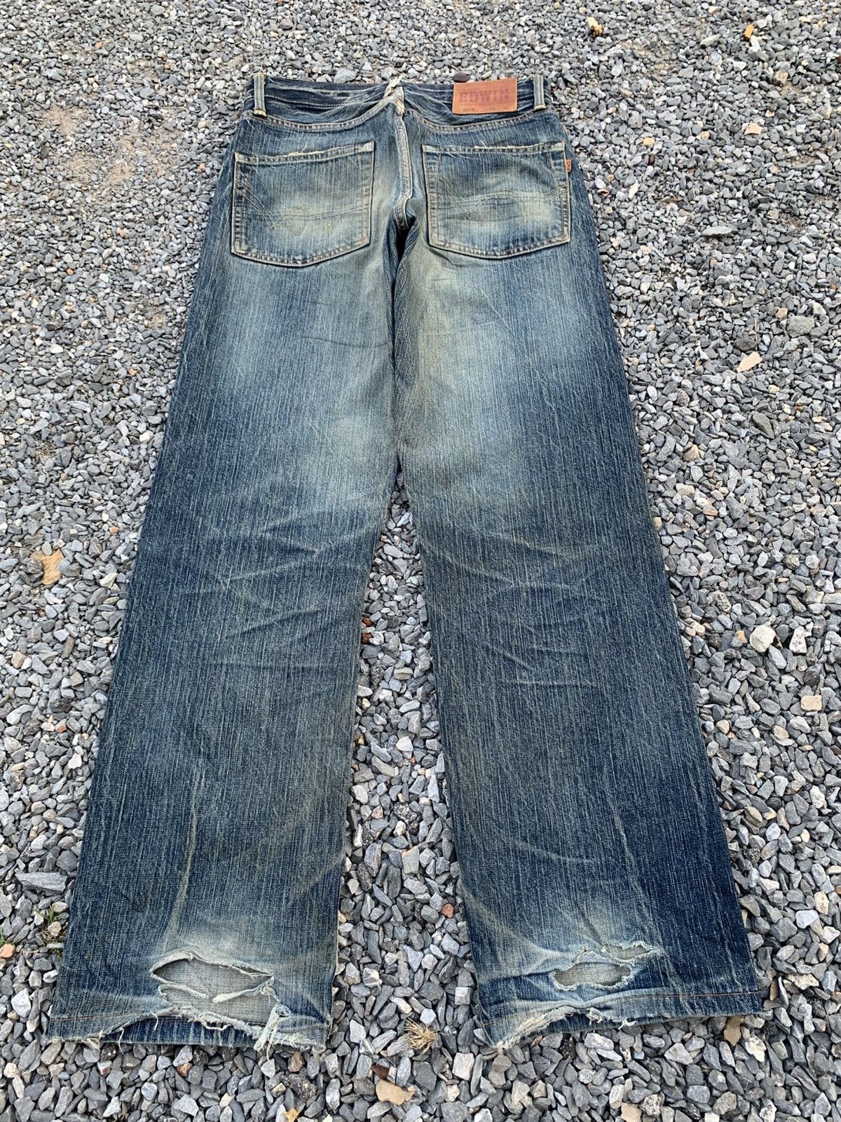 Kapital VINTAGE EDWIN 505z FADED & RUSTY SELVEDGE DISTRESSED DENIM Size US 30 / EU 46 - 5 Thumbnail