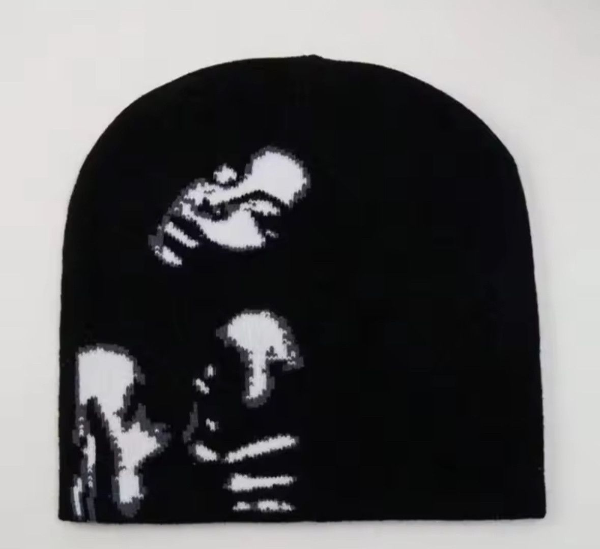 Other Y2K Vintage Portrait Pattern Knit Beanie Hat Skullies Cap Size ONE SIZE - 1 Thumbnail