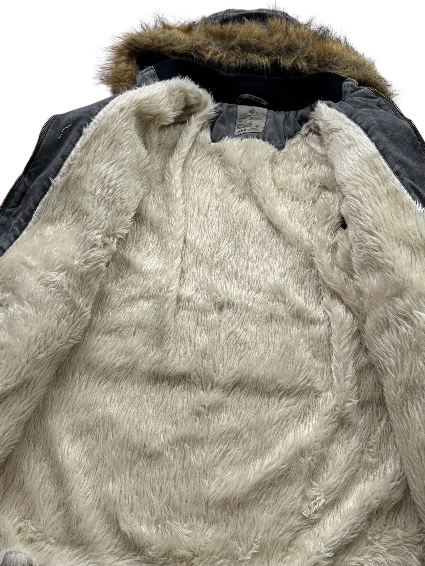 Vintage Y2K Hooded Jacket (V50) Size L / US 10 / IT 46 - 4 Thumbnail