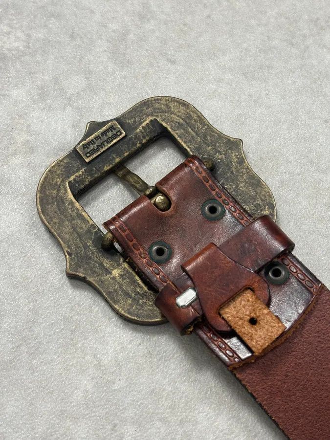 Dsquared2 Dsquared2 Brown Leather Belt Ornamental Buckle Size ONE SIZE - 8 Thumbnail