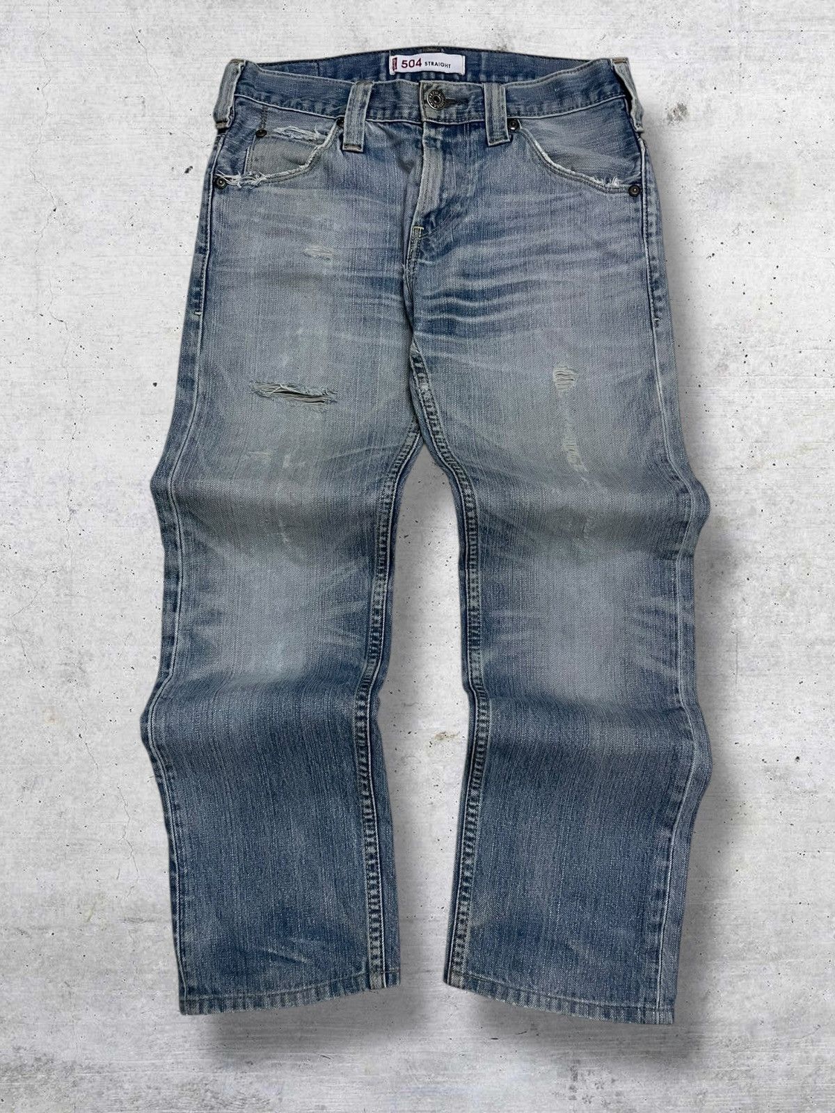 Levi's Vintage Clothing VINTAGE 504 LEVIS USA DESIGNER 90S RIPPED OG STYLE DENIM Size US 30 / EU 46 - 1 Thumbnail