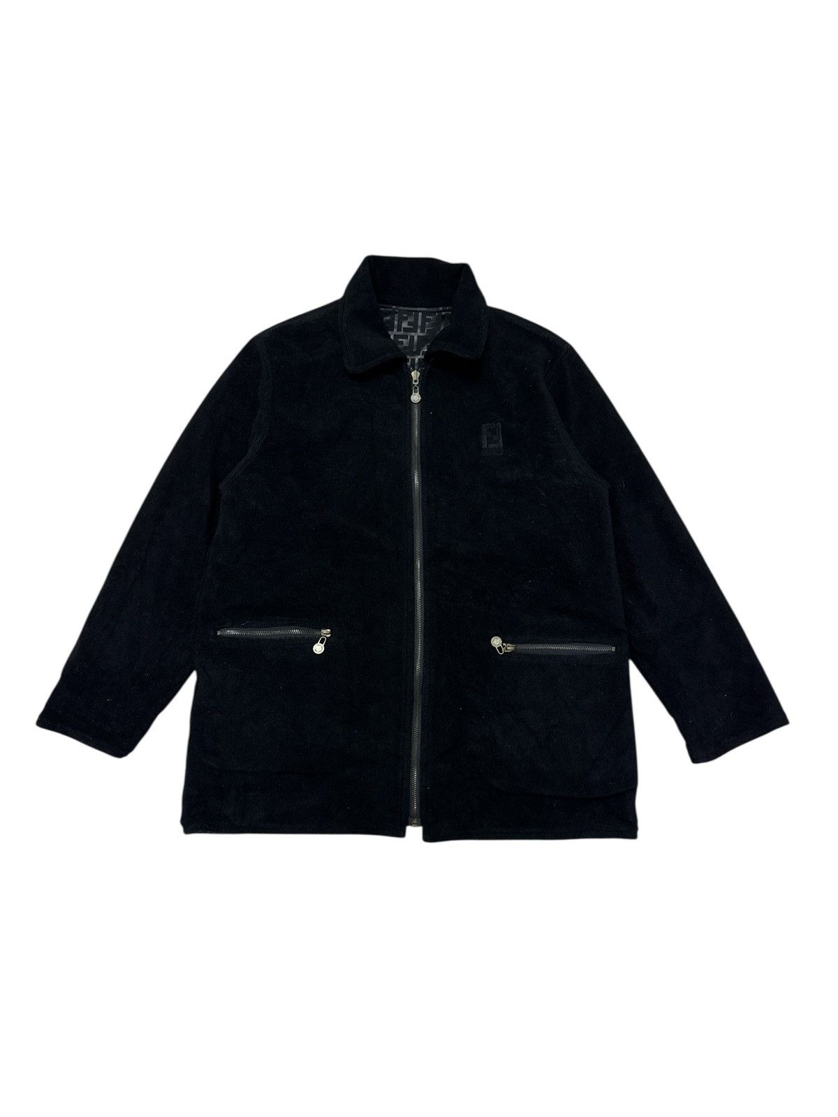 Fendi VINTAGE FENDI ZUCCA MONOGRAM REVERSIBLE ZIPPER JACKET Size US L / EU 52-54 / 3 - 3 Thumbnail