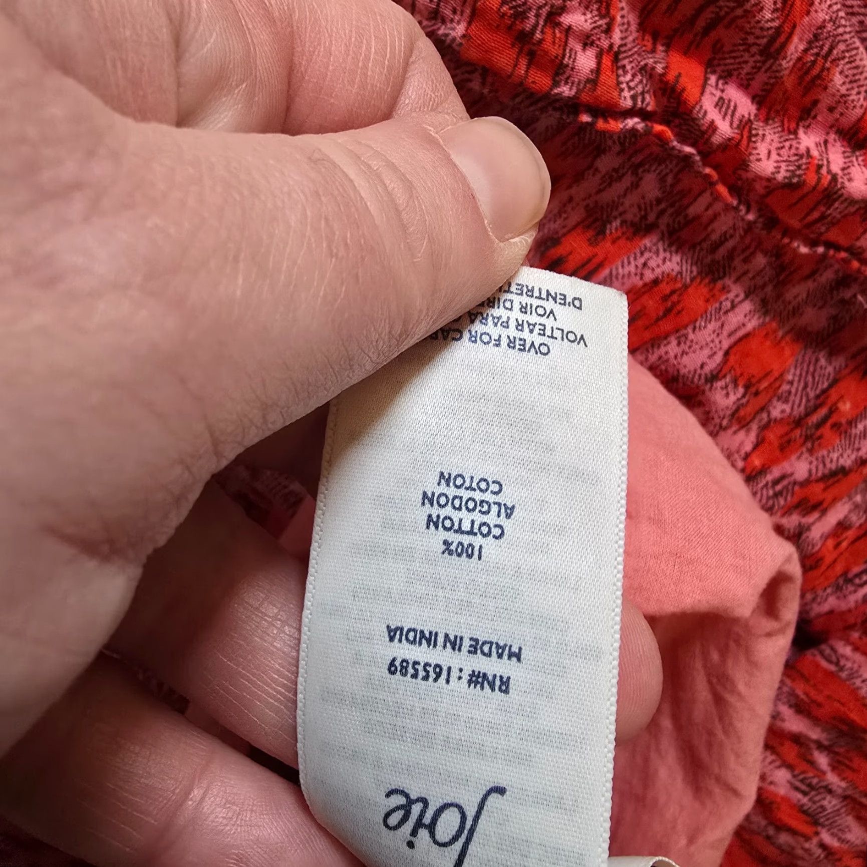 Joie Joie Dress Womens XL Red Tiered Midi Lined Western Casual Beachy Sundress Sleeveless V-Neck Pullover Geometric Pattern Size XL / US 12-14 / IT 48-50 - 7 Thumbnail
