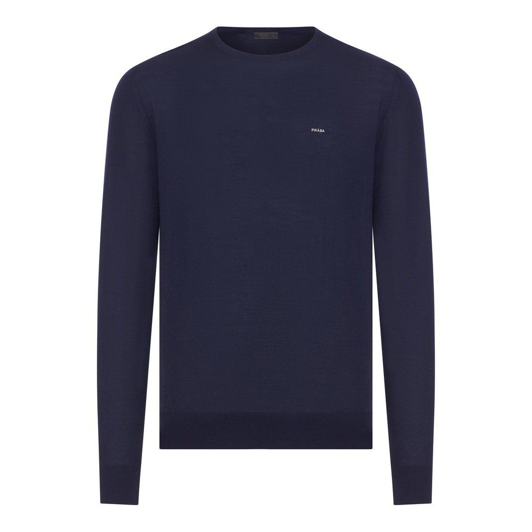 Prada PRADA Blue Wool Sweater New & Authentic (Men's size:XL;) Size US XL / EU 56 / 4 - 1 Thumbnail