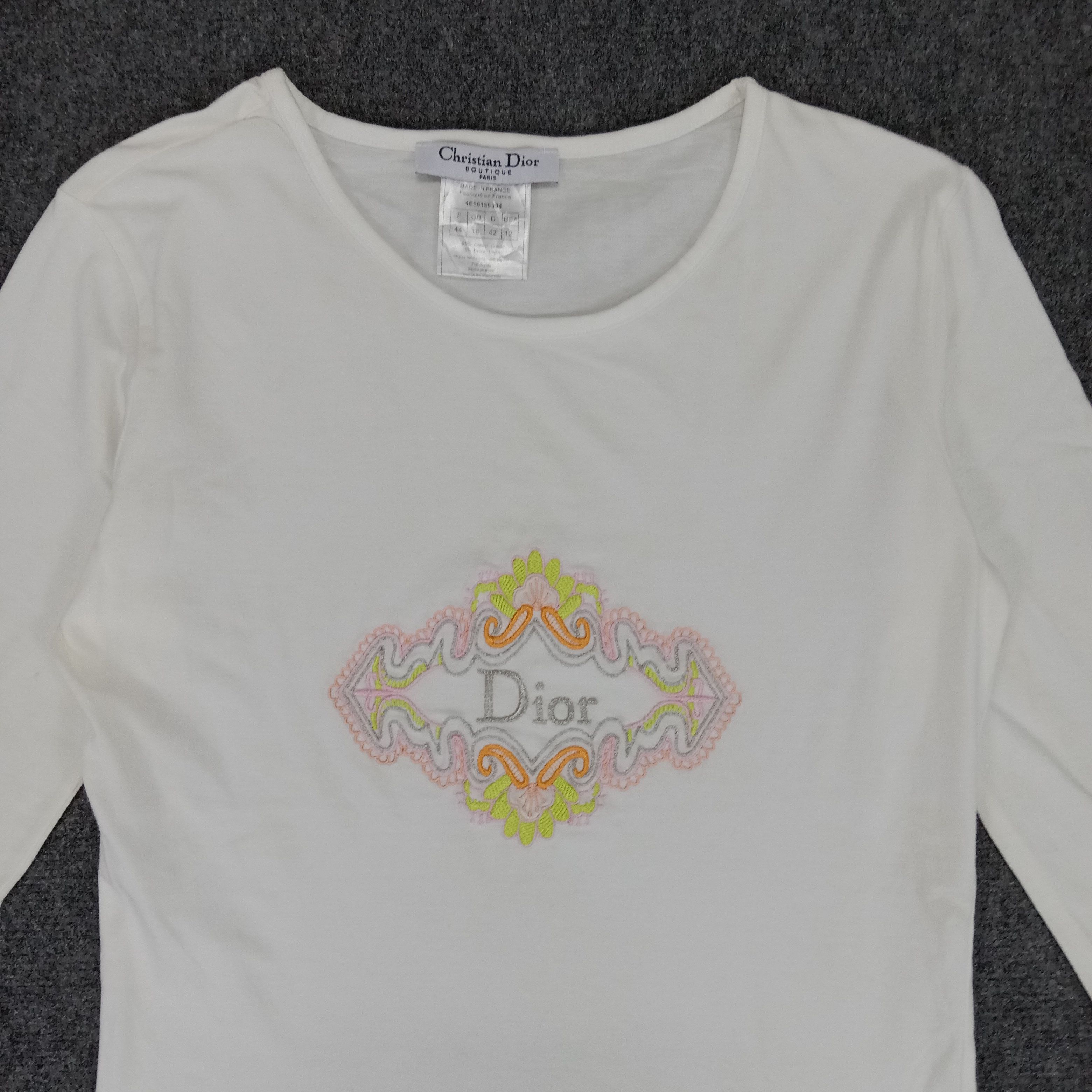 Christian Dior Monsieur × Vintage Christian Dior Italian Brand Center Logo Tshirt Size S / US 4 / IT 40 - 2 Thumbnail