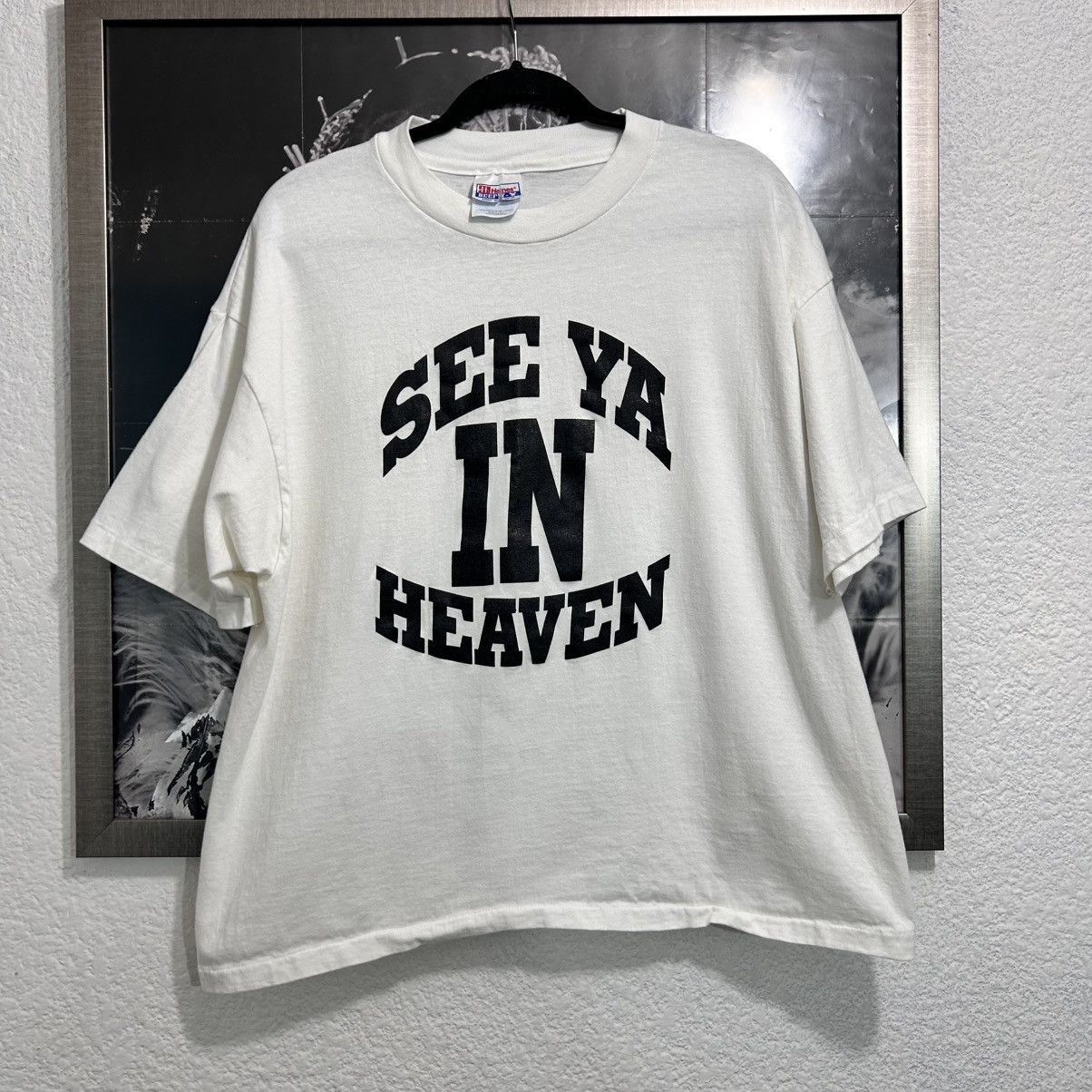Hanes × Vintage SEE YA IN HEAVEN VINTAGE SHIRT 90’s HANES Size US XL / EU 56 / 4 - 1 Thumbnail