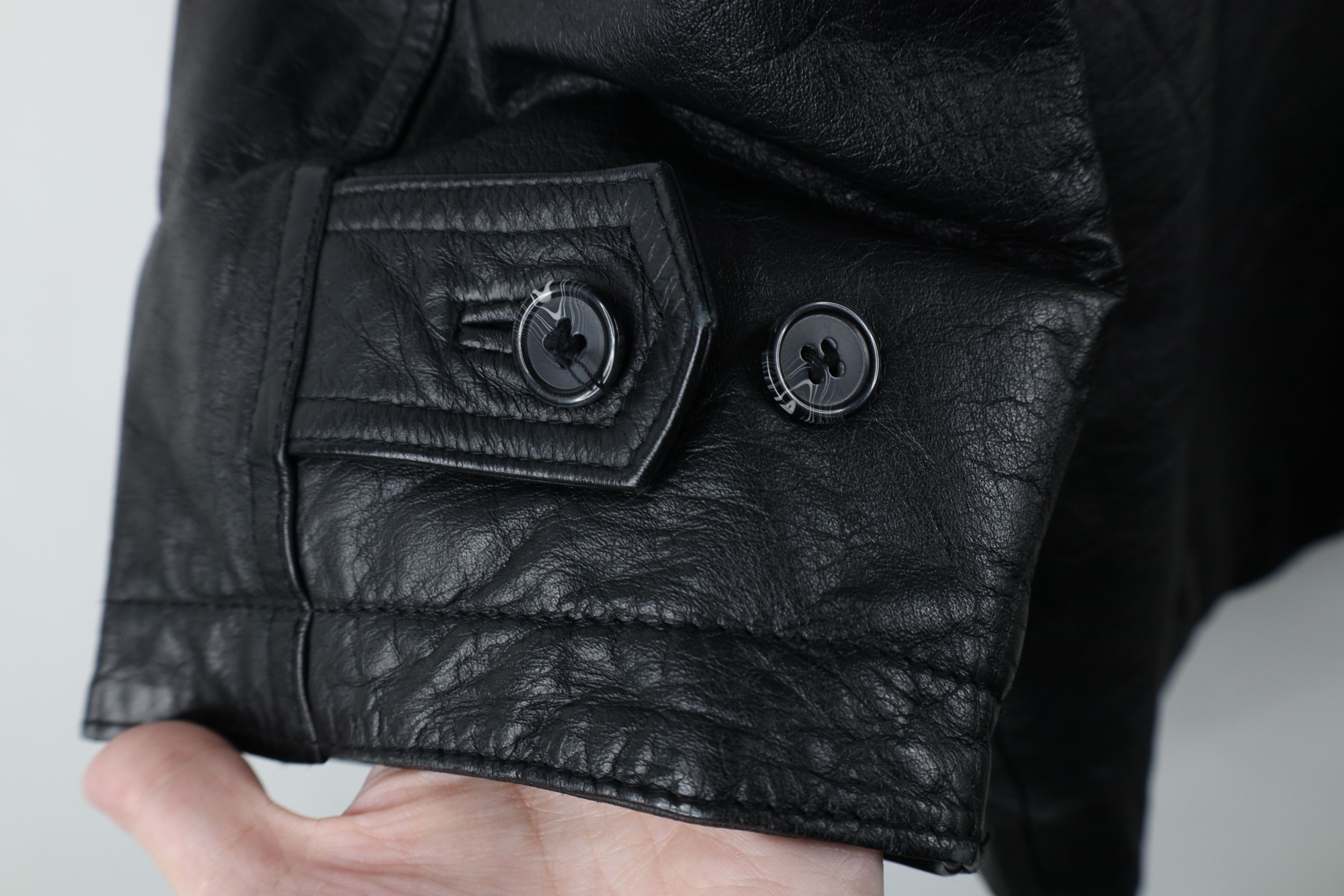 Vintage Vintage 90s Streetwear Leather Chore Barn Jacket Black Size US M / EU 48-50 / 2 - 12 Thumbnail
