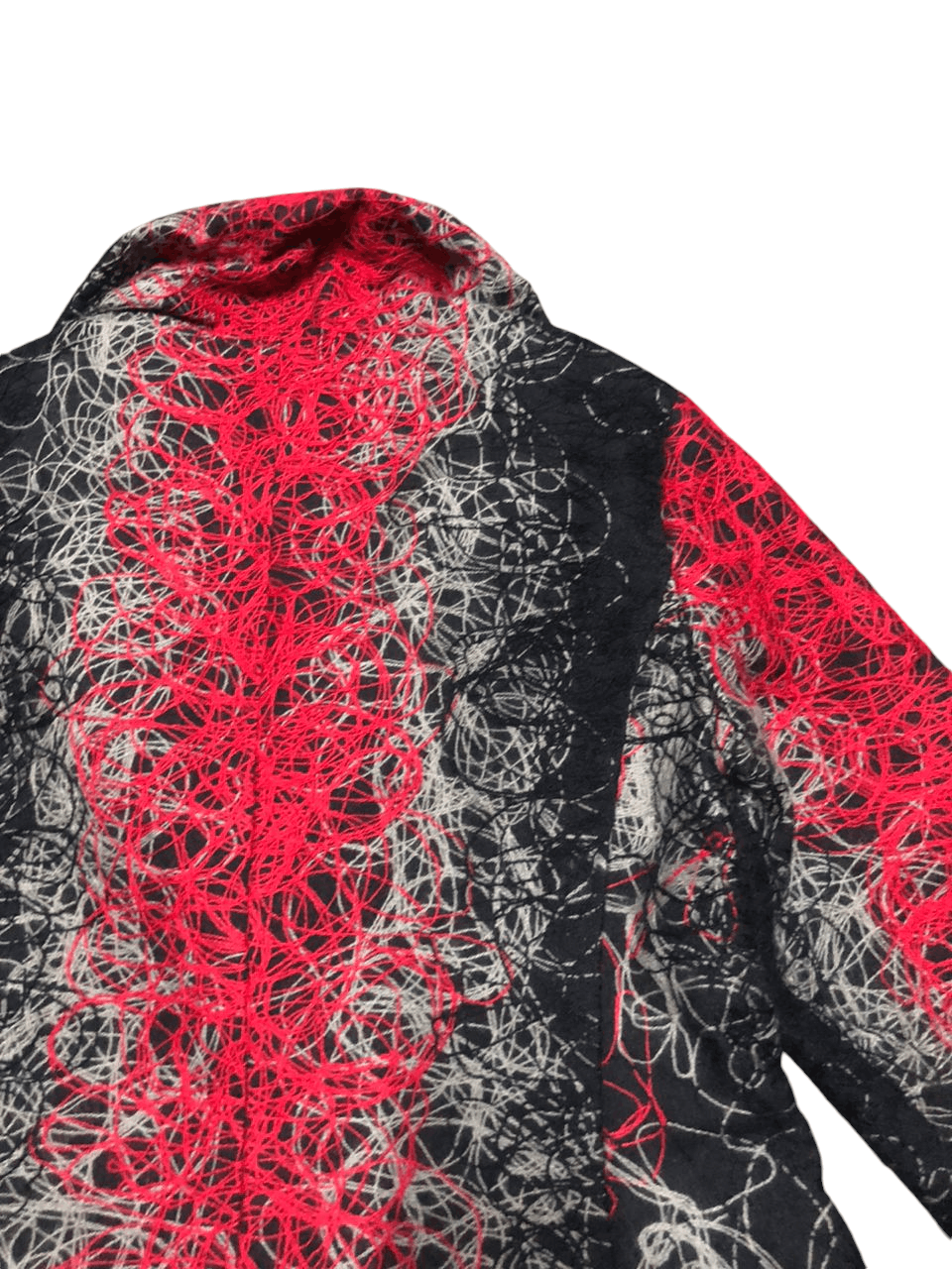 Desigual × If Six Was Nine × Japanese Brand Rare💥 Desigual Black Red Embroidered Coat Jacket Size S / US 4 / IT 40 - 9 Thumbnail