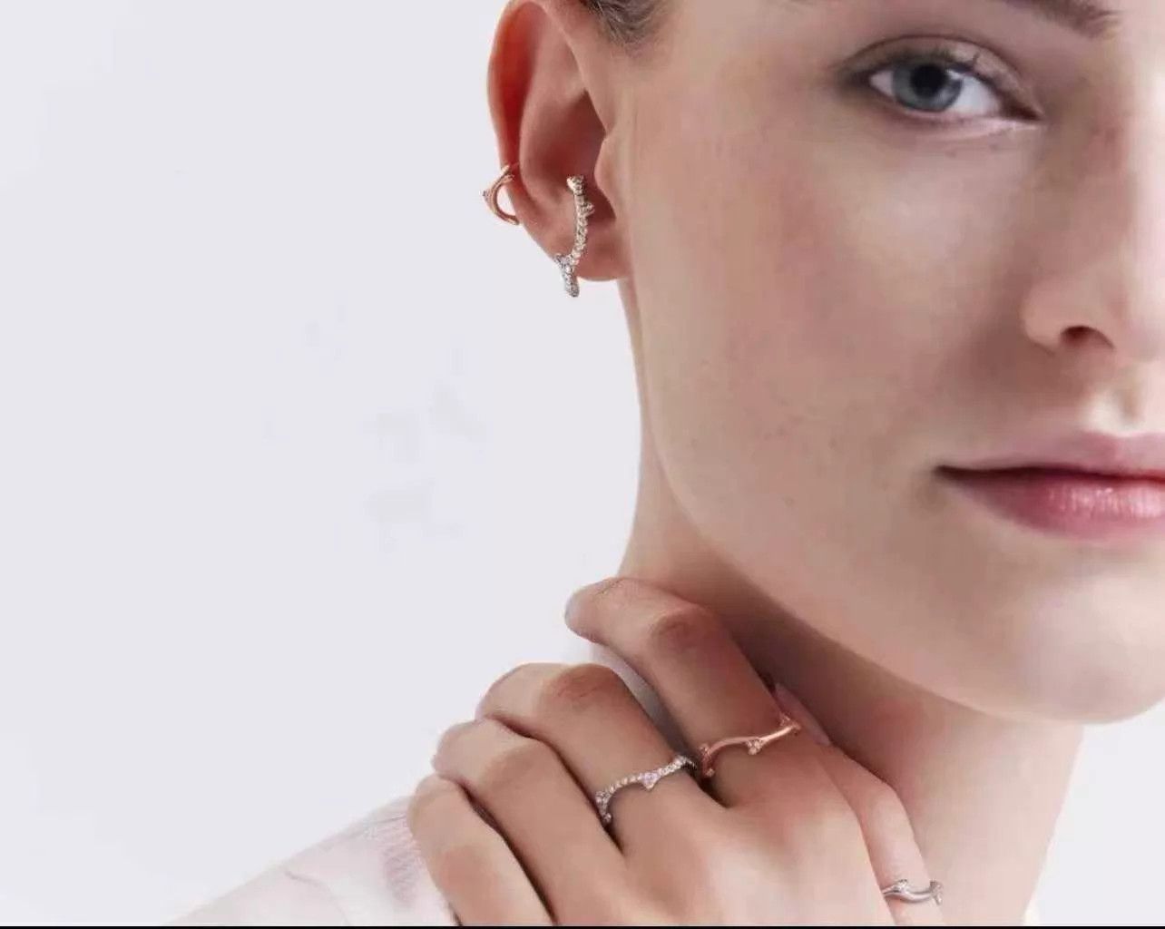 Dior Dior 18k WG Full Diamond Single Earring Bois de Rose LN Size ONE SIZE - 9 Thumbnail