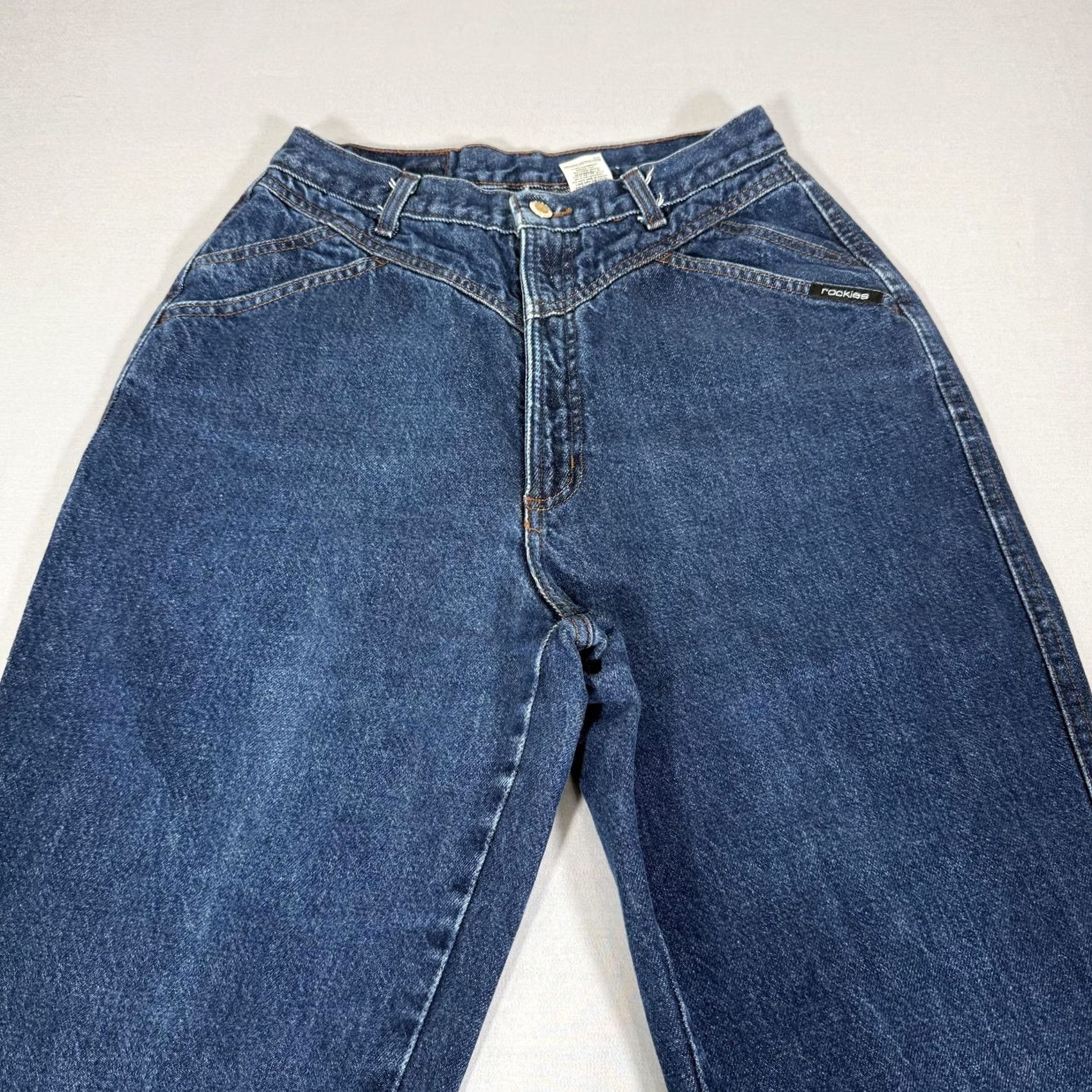 Vintage VINTAGE Rocky Mountain Jeans Womens 13 Blue Bare Back Slim Fit Denim Pants 90s Size 34" / US 12 / IT 48 - 2 Thumbnail
