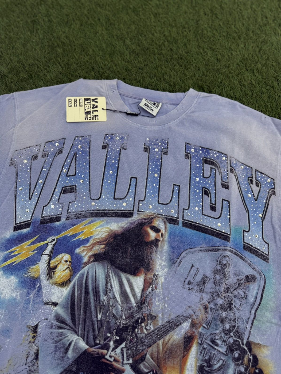 Vale Valley Dreams Holy Metal Bling Tee Size Small (NEW) Size US S / EU 44-46 / 1 - 5 Thumbnail