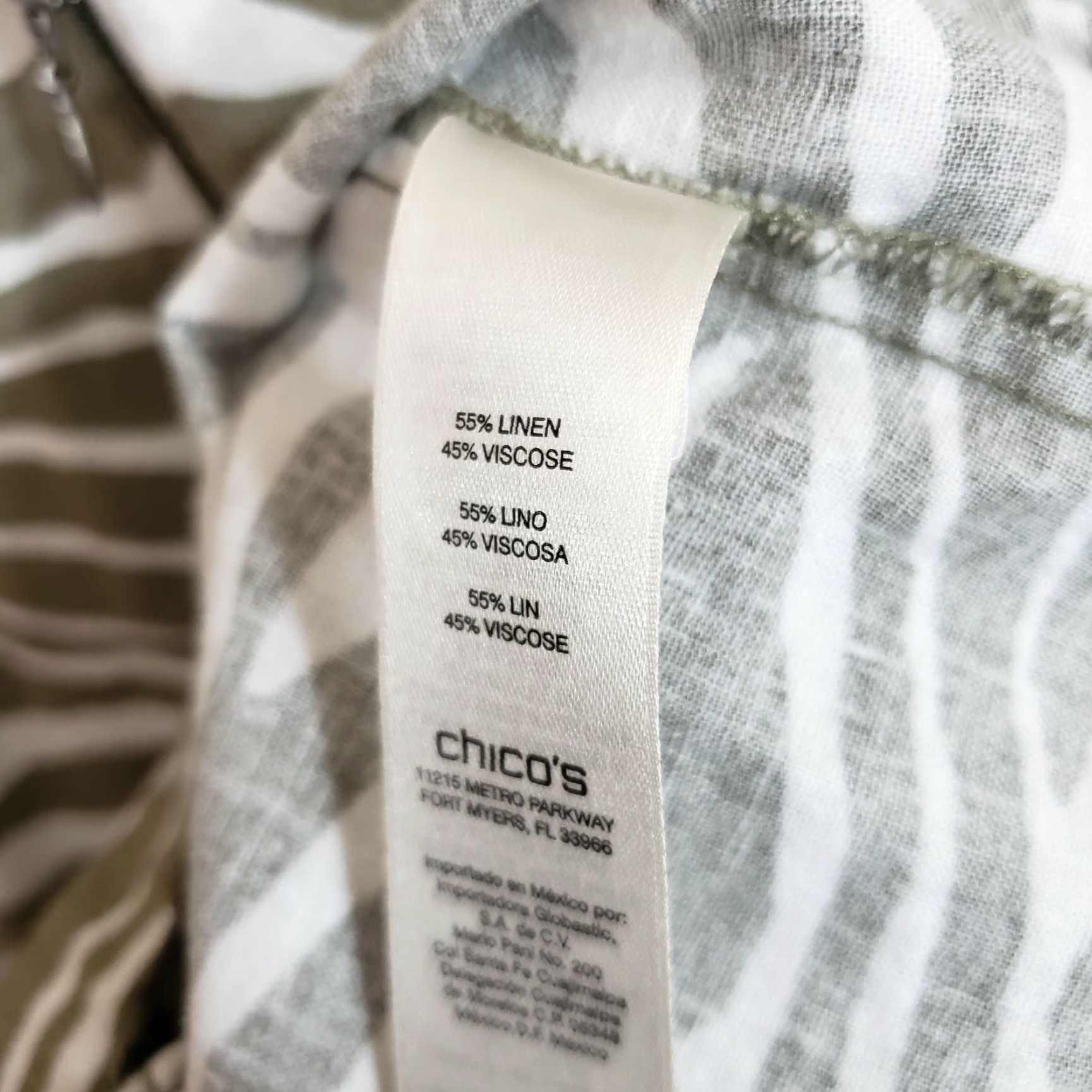 Vintage Chico's Womens Vest Small Olive Green Linen Blend Full Zip Vest Zip Size S / US 4 / IT 40 - 6 Thumbnail