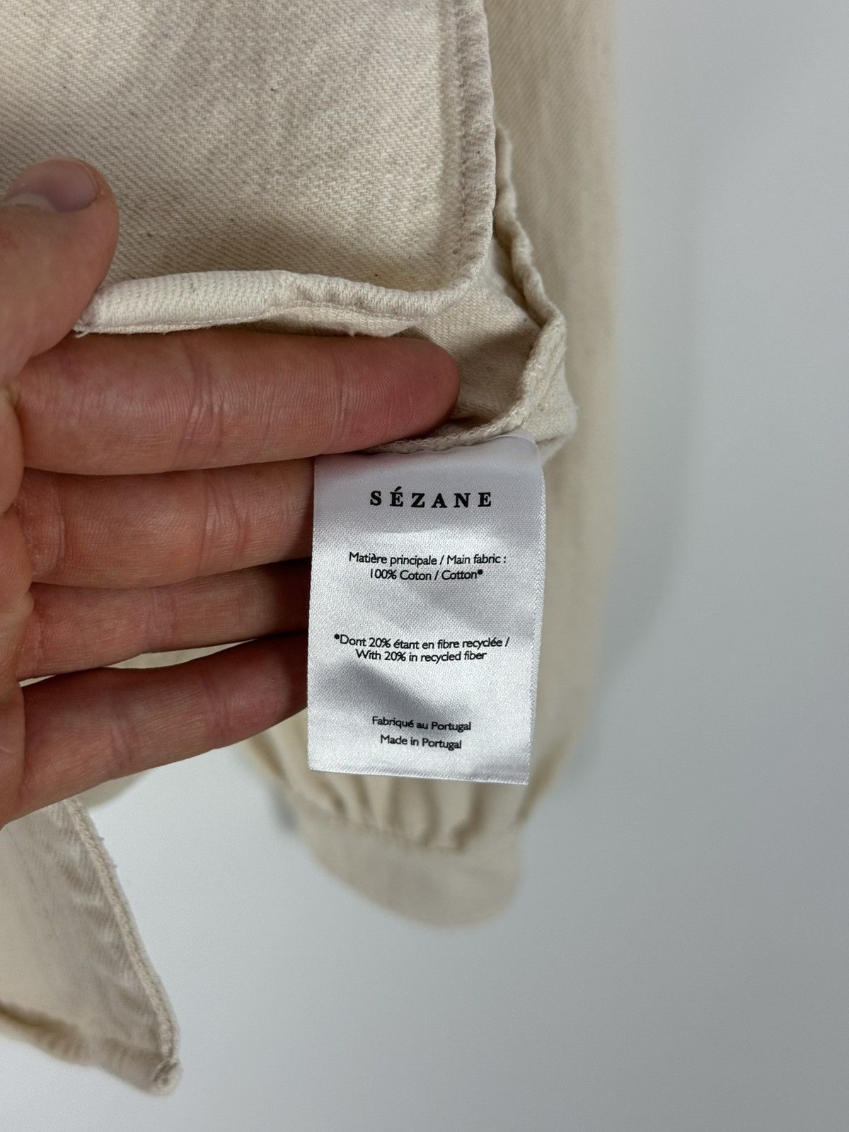 Sezane Sezane Eva Shirt Mottled Ecru Overshirt Size XS / US 0-2 / IT 36-38 - 13 Thumbnail