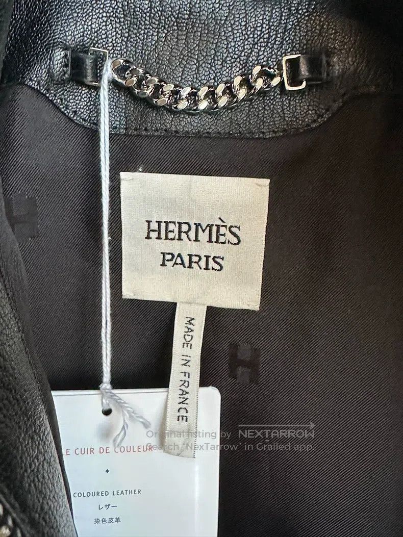 Hermes Hermes Black leather jacket Size XXS / US 00 / IT 34 - 2 Thumbnail