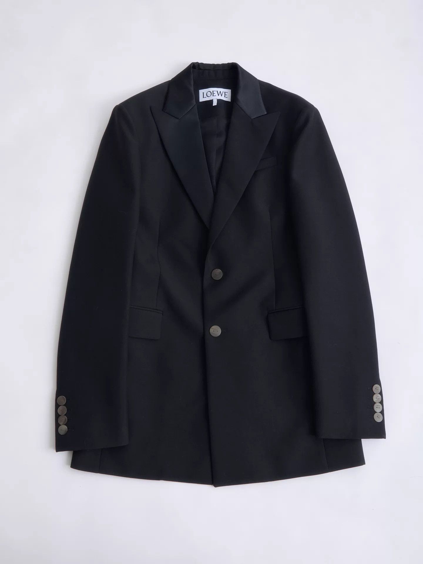 Loewe LOEWE Jonathan Anderson Satin-Paneled Wool Blazer Size 46 Size US S / EU 44-46 / 1 - 8 Thumbnail