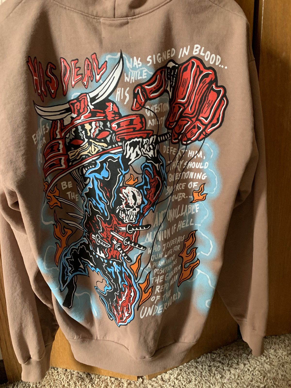 Warren Lotas Warren Lotas Hoodie DEATH LIFE EYES Size US L / EU 52-54 / 3 - 4 Thumbnail