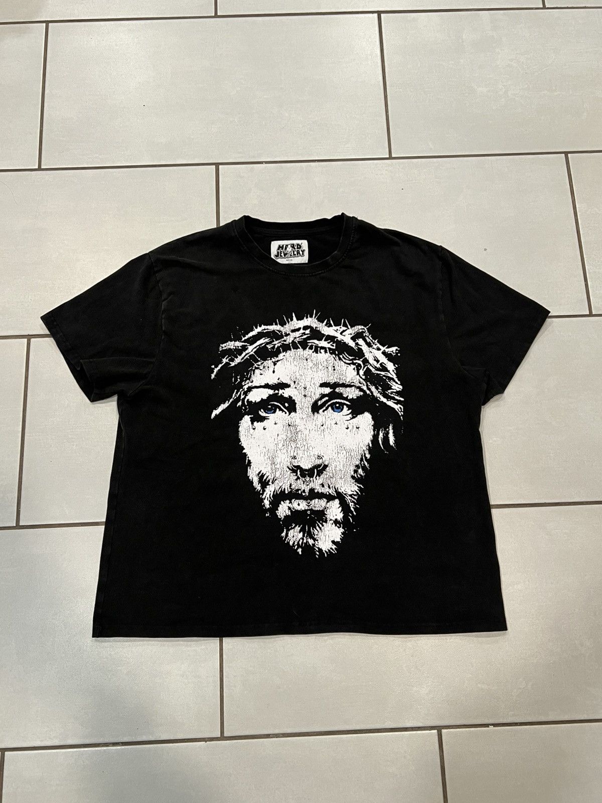 Japanese Brand Hard Jewelry Pierced Jesus Shirt Size US M / EU 48-50 / 2 - 1 Thumbnail