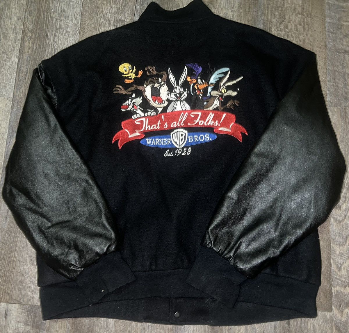 Warner Bros Vintage Warner Bros Looney Tunes That’s All Folks Jacket XL Size US XL / EU 56 / 4 - 1 Thumbnail