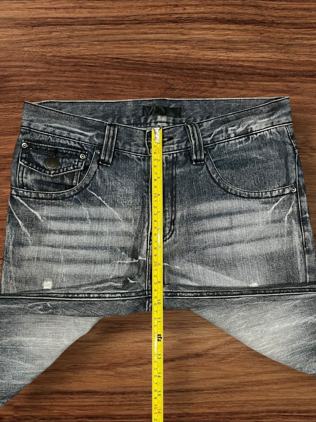 Japanese Brand × Tornado Mart Black Bacarra Y2K Distressed Whiskering Grunge Flare Jeans Size US 30 / EU 46 - 15 Thumbnail