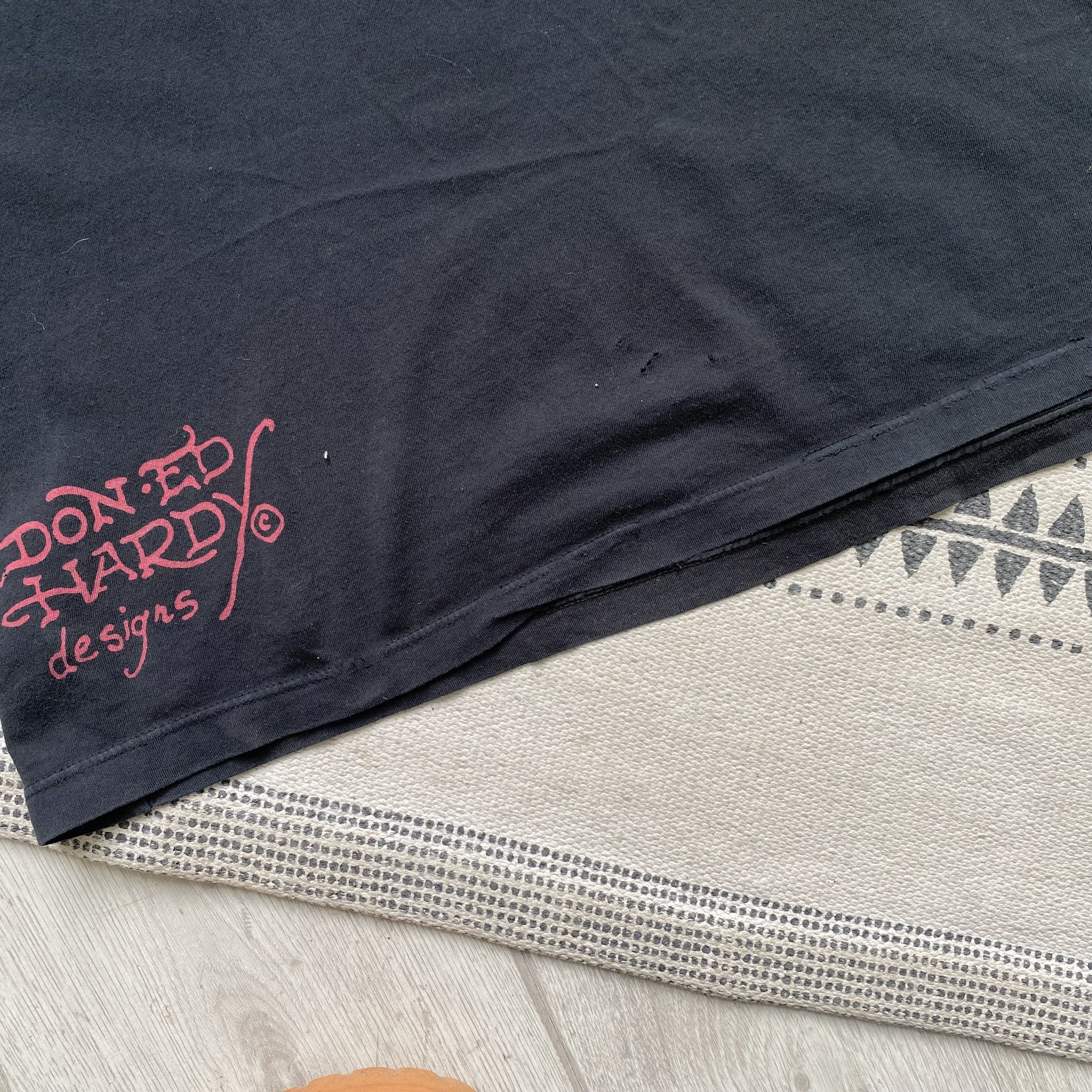 Ed Hardy Vintage Trashed ЕD Hardy tee Y2K Christian Audigier Size US M / EU 48-50 / 2 - 12 Thumbnail