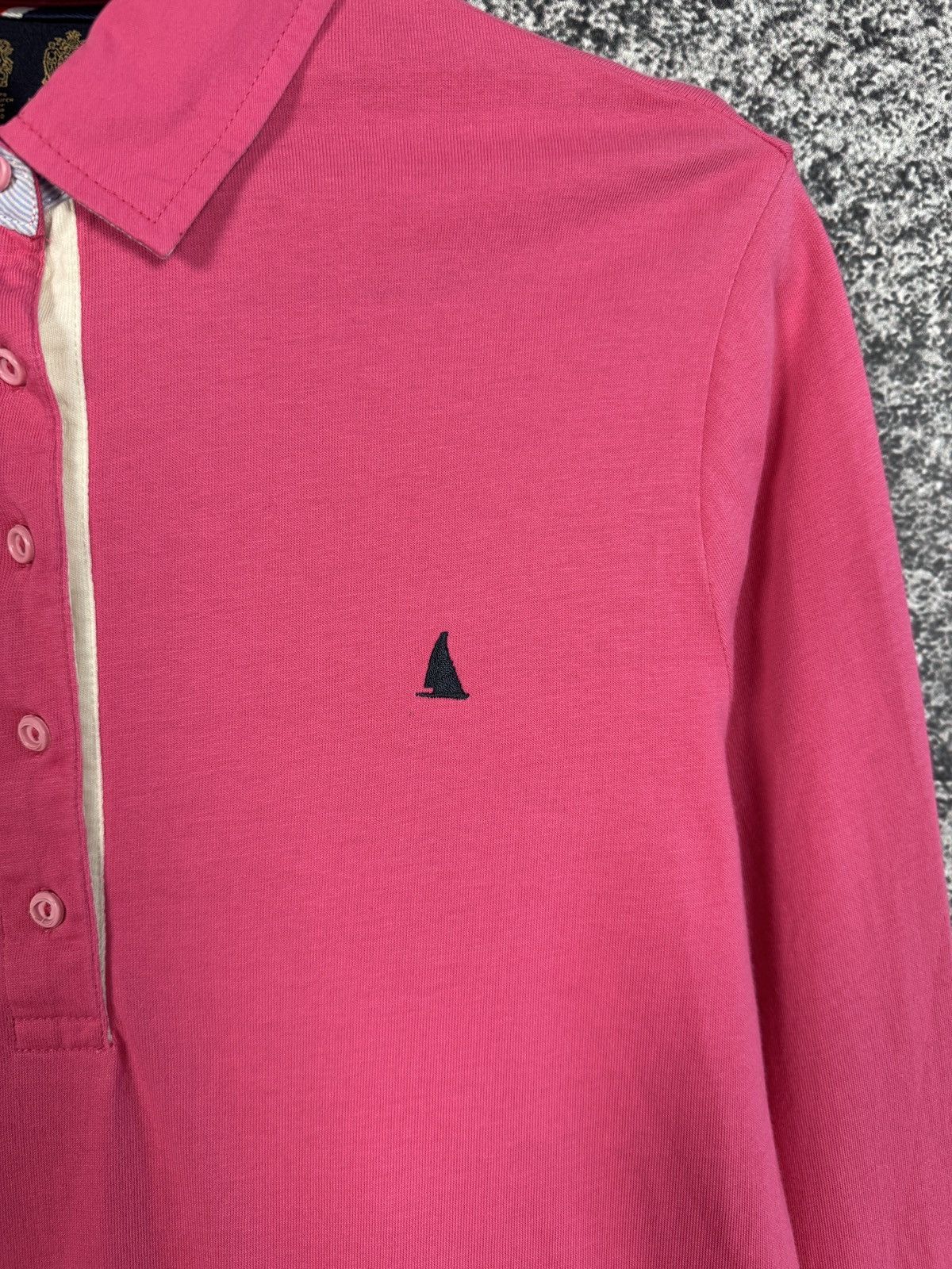 Musto Women’s Musto Long Sleeve Polo Shirt Pink Cotton Size 10 Size M / US 6-8 / IT 42-44 - 6 Thumbnail