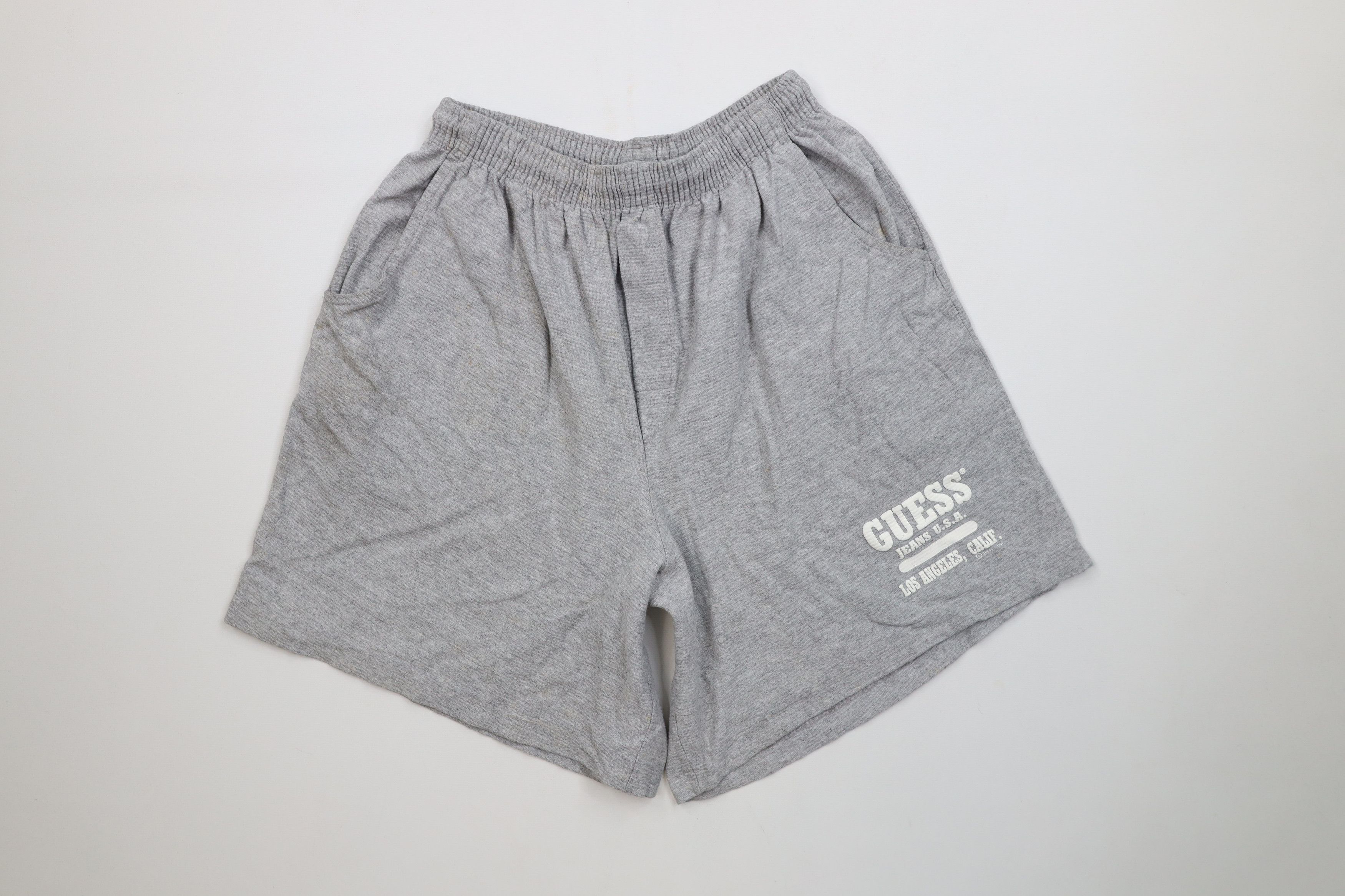 Guess Vintage 90s Guess Spell Out Puff Paint Above Knee Shorts USA Size US 32 / EU 48 - 1 Thumbnail