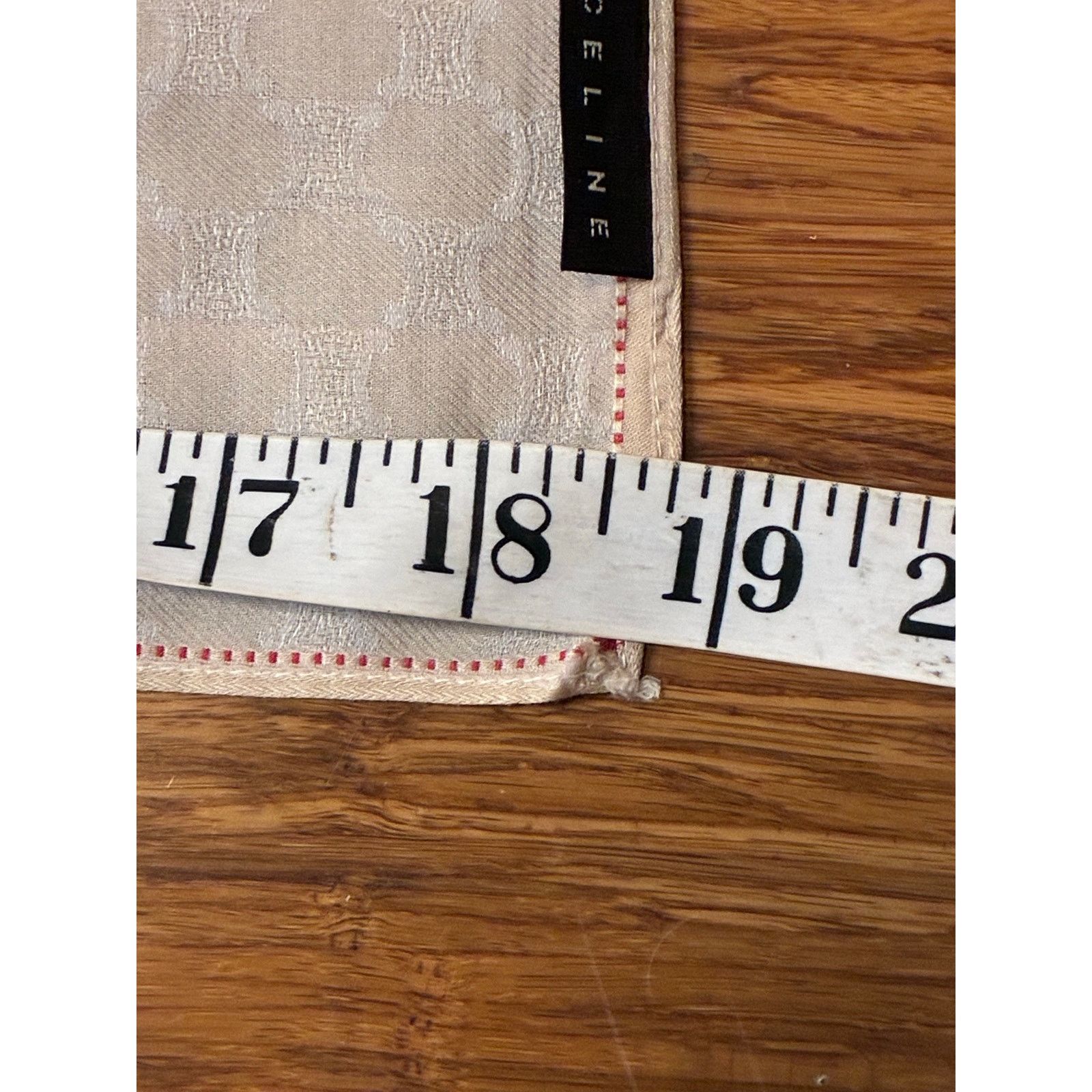 Celine Celine Ivory Monogram Cotton Handkerchief Red Trim Size ONE SIZE - 3 Thumbnail