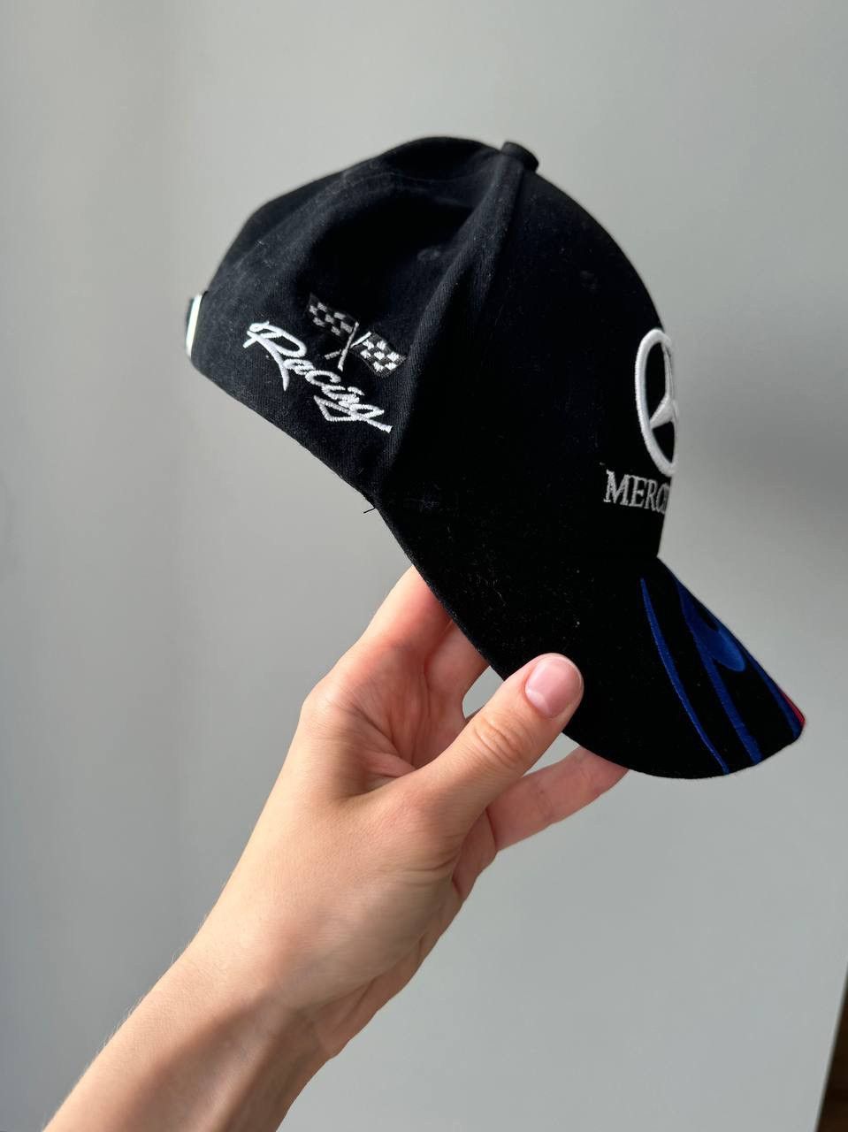 Vintage Mercedes Vintage Racing Style Flare Y2K Avant Garde Cap Hat Size ONE SIZE - 4 Thumbnail