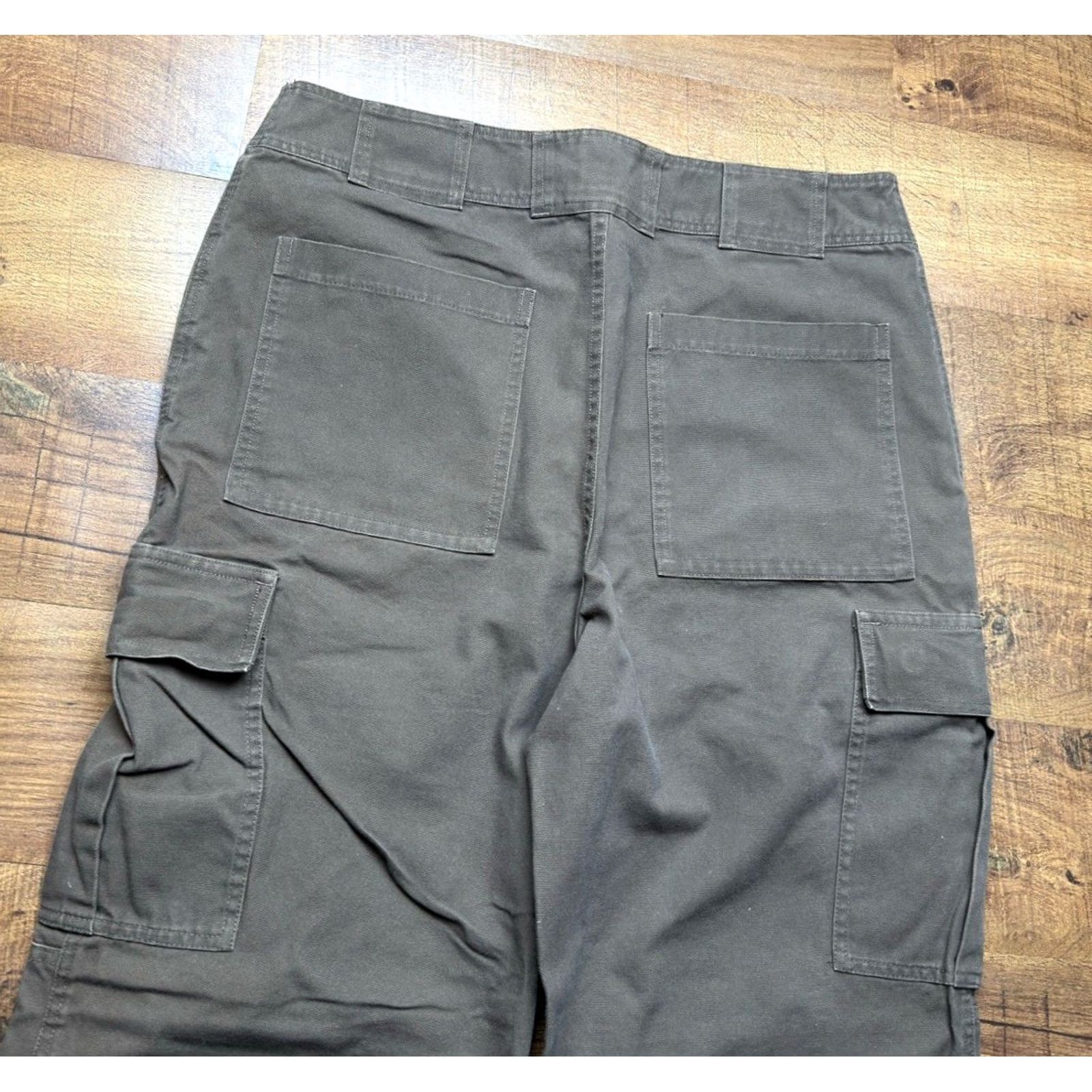 Adidas VTG Adidas Brown Cargo Pants Canvas Pockets Men’s XL 40X32 Inseam 32 Cotton Canvas Pockets Y2K Size US 36 / EU 52 - 4 Thumbnail