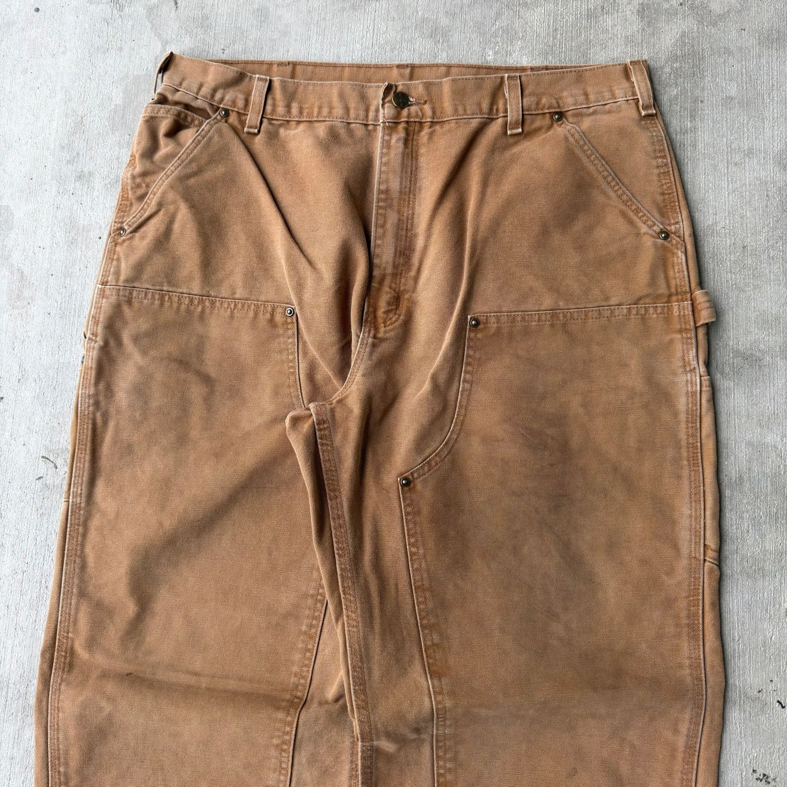 Carhartt × Vintage Carhartt brown double knee work wear carpenter pants Size US 36 / EU 52 - 2 Thumbnail